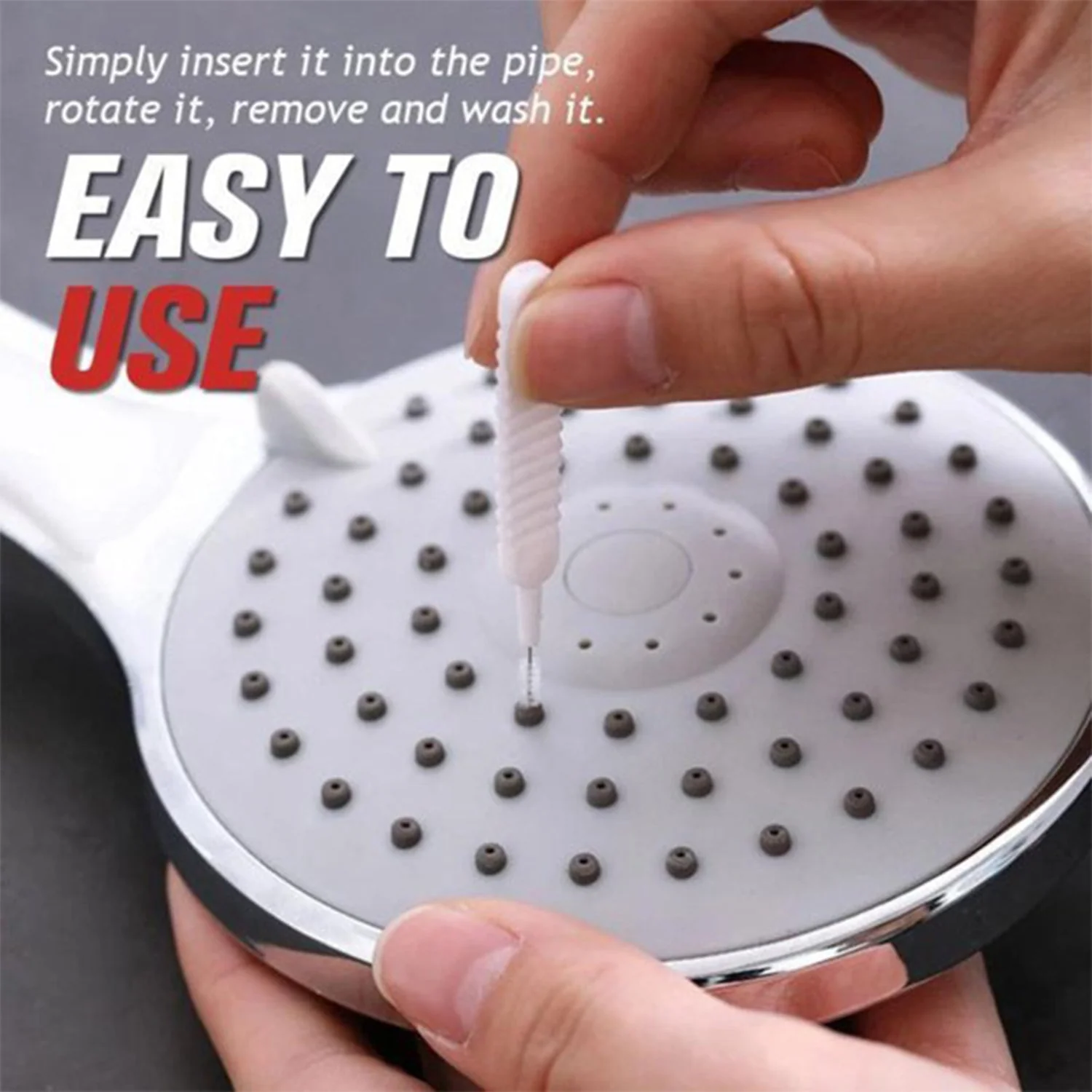 10-Piece Multifunctional Reusable Anti-Clog Shower Nozzle Brush - Image 11