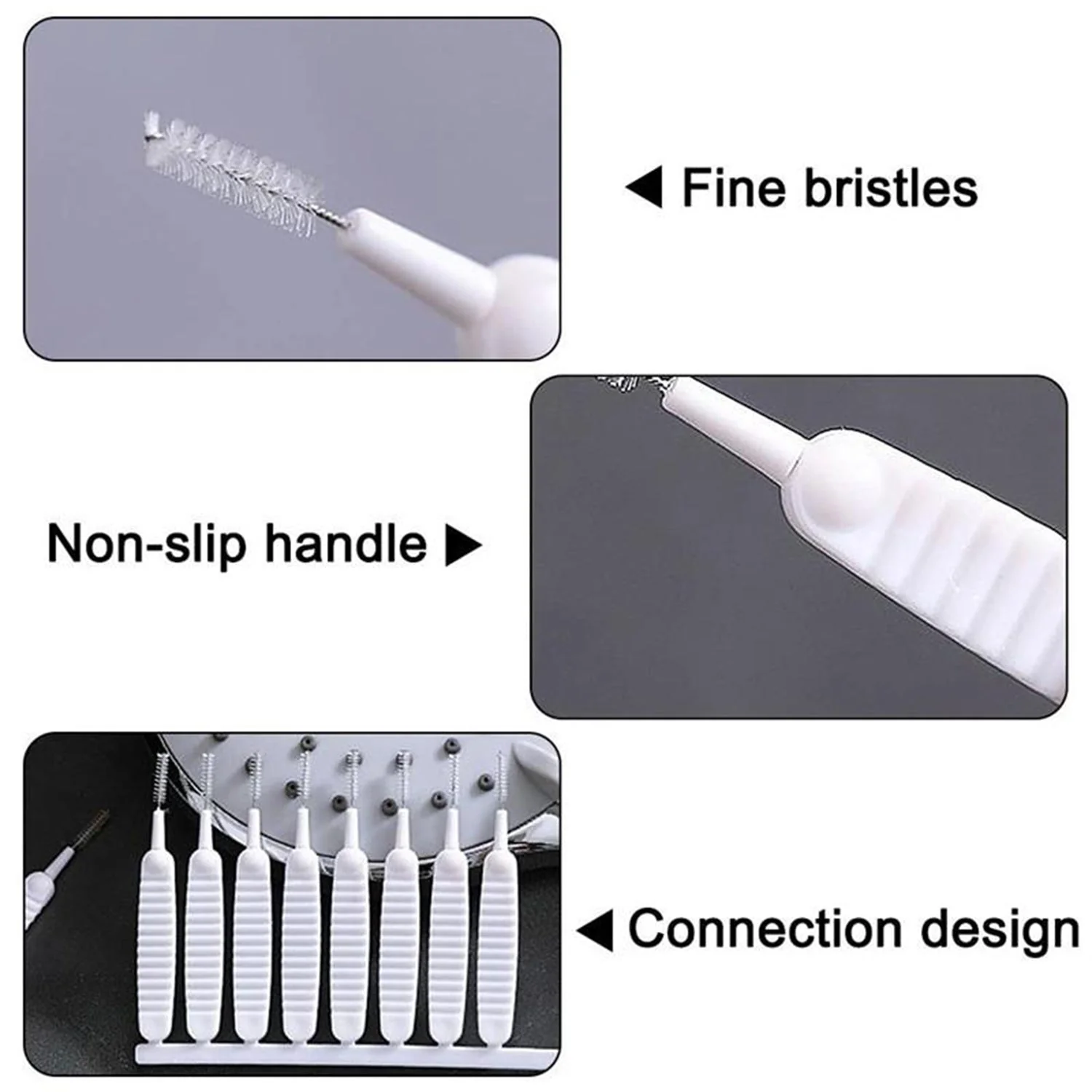 10-Piece Multifunctional Reusable Anti-Clog Shower Nozzle Brush - Image 3