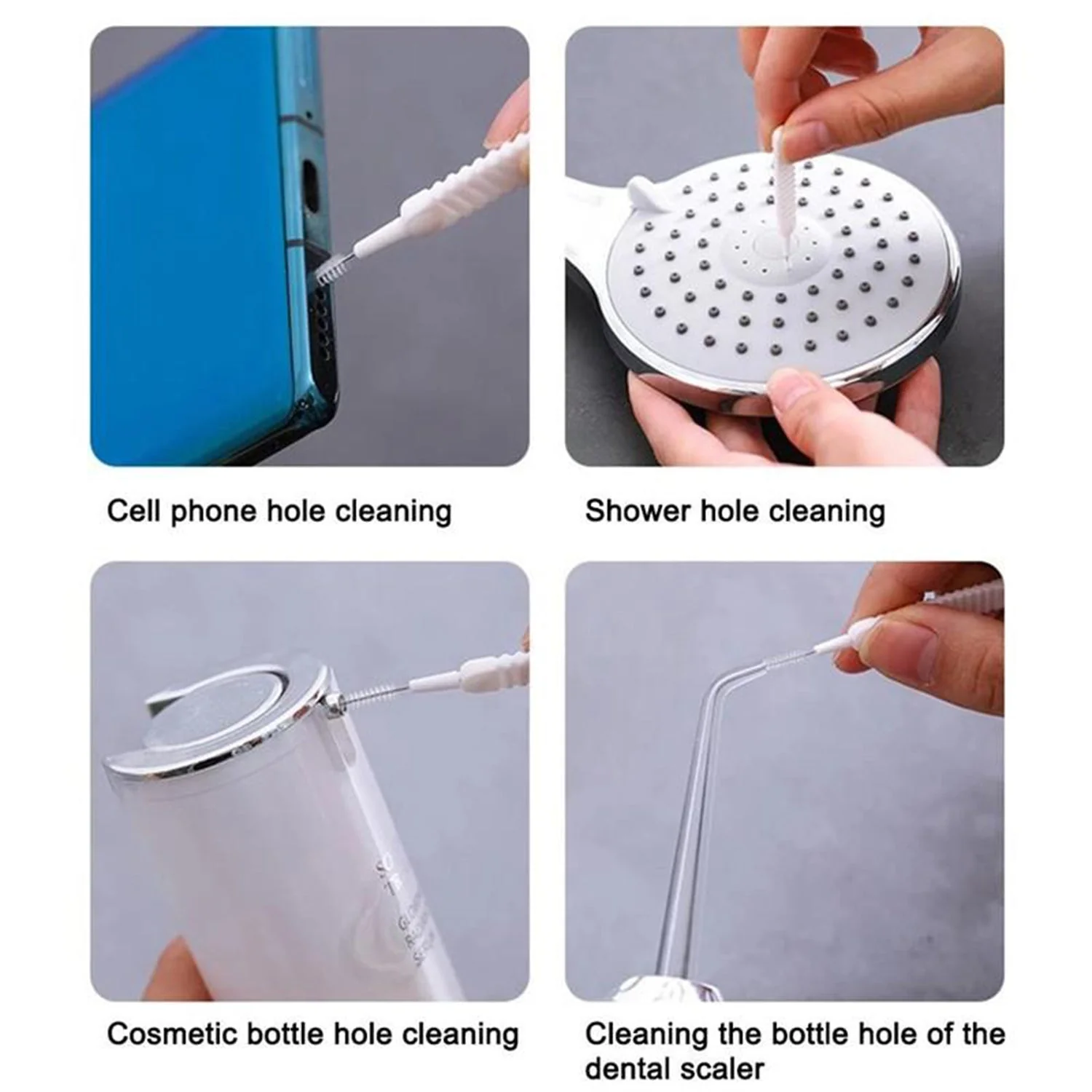 10-Piece Multifunctional Reusable Anti-Clog Shower Nozzle Brush - Image 8