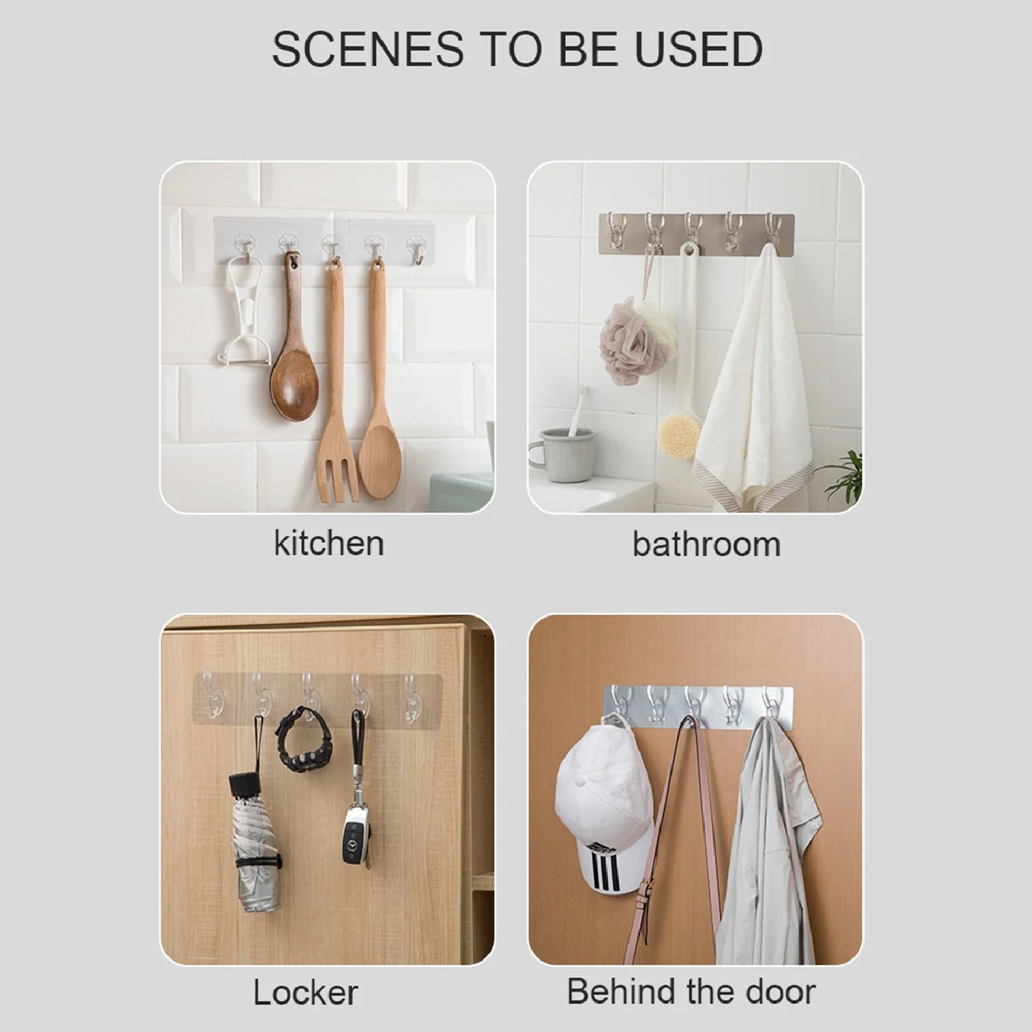 Adhesive Transparent Heavy Duty Wall Hook - Image 7