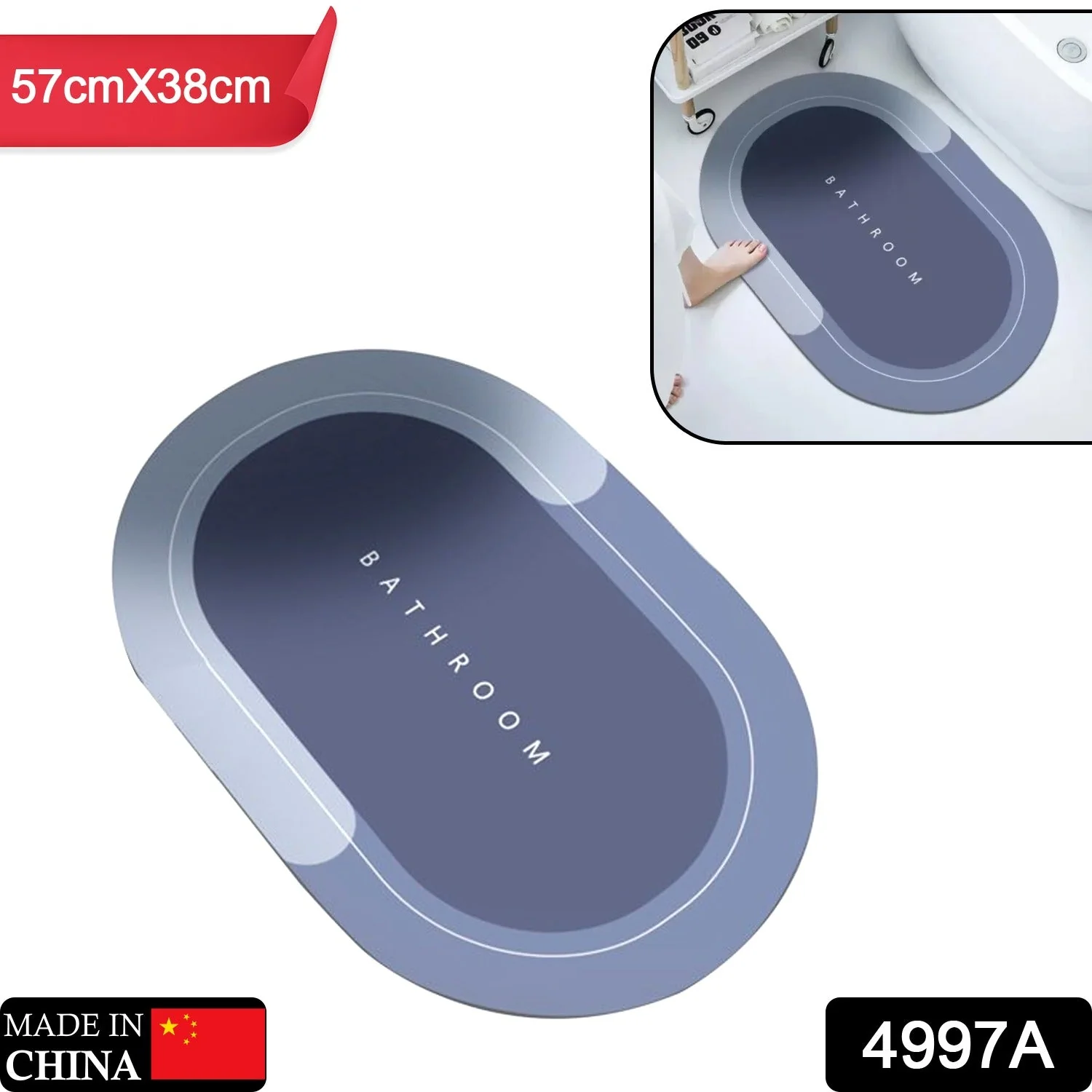 Floor Mat Bath Mat  Soft Quick Dry Barrier - Image 2