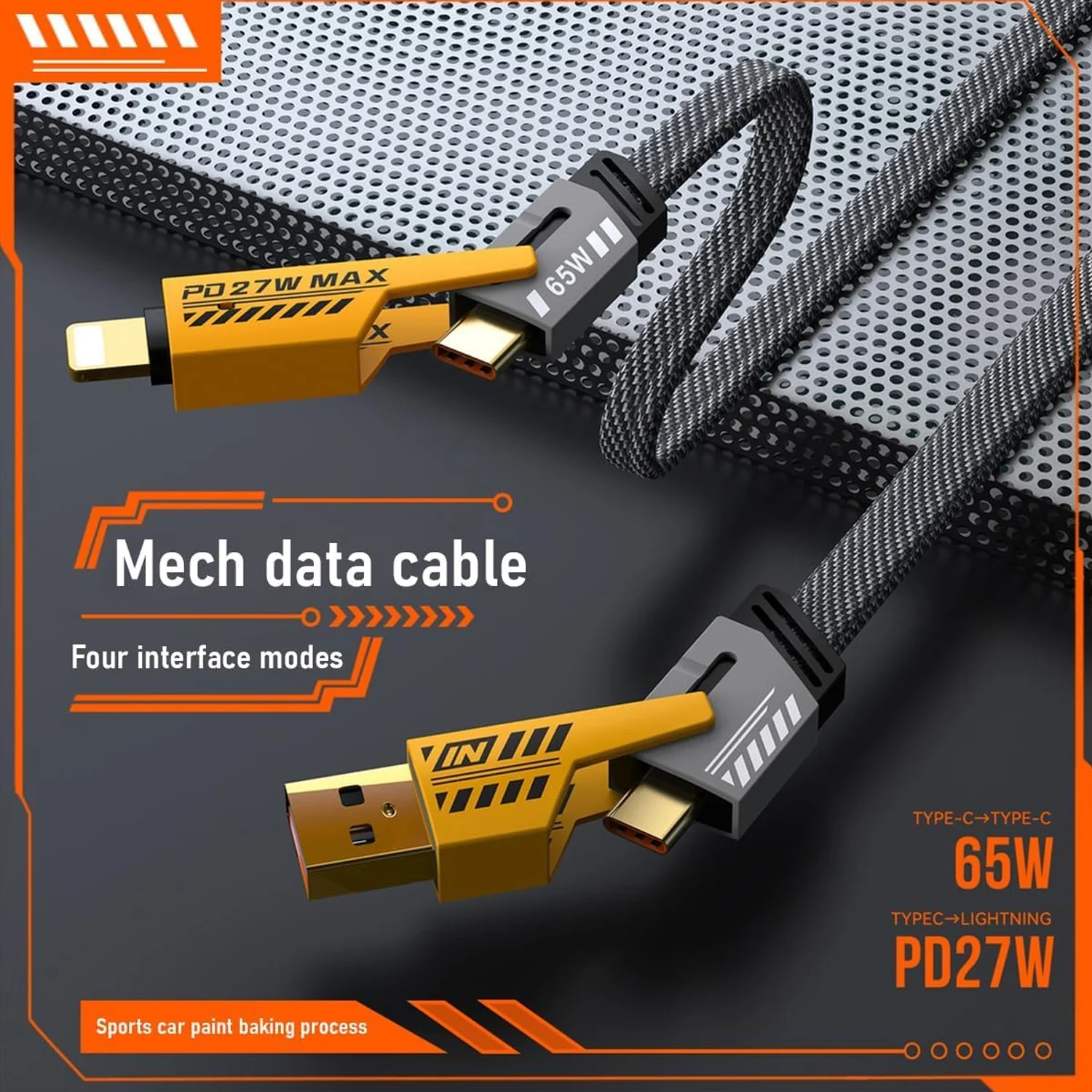 4 in 1 Fast Charging Cable With Multiport USB-C to Type C - Image 5