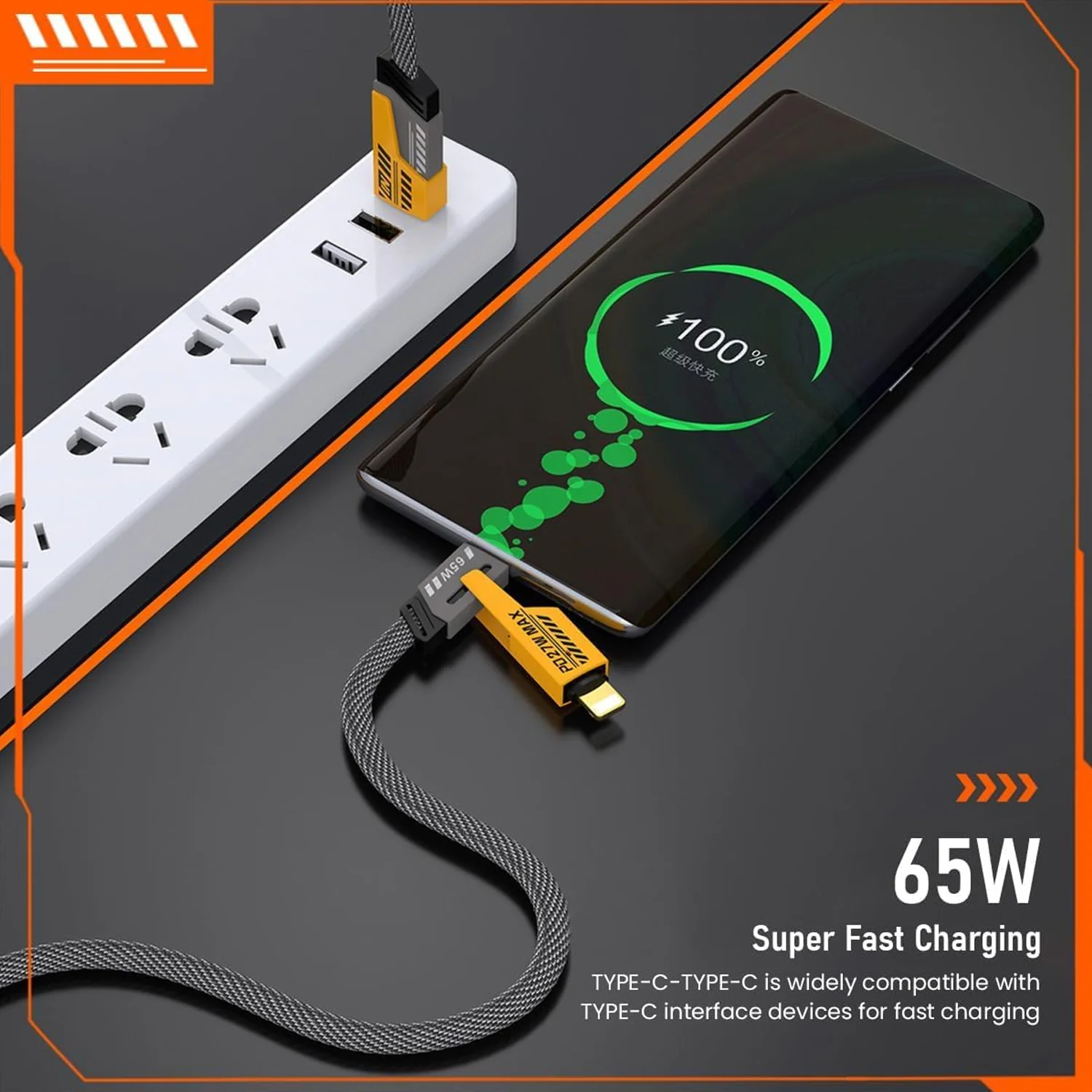 4 in 1 Fast Charging Cable With Multiport USB-C to Type C - Image 8