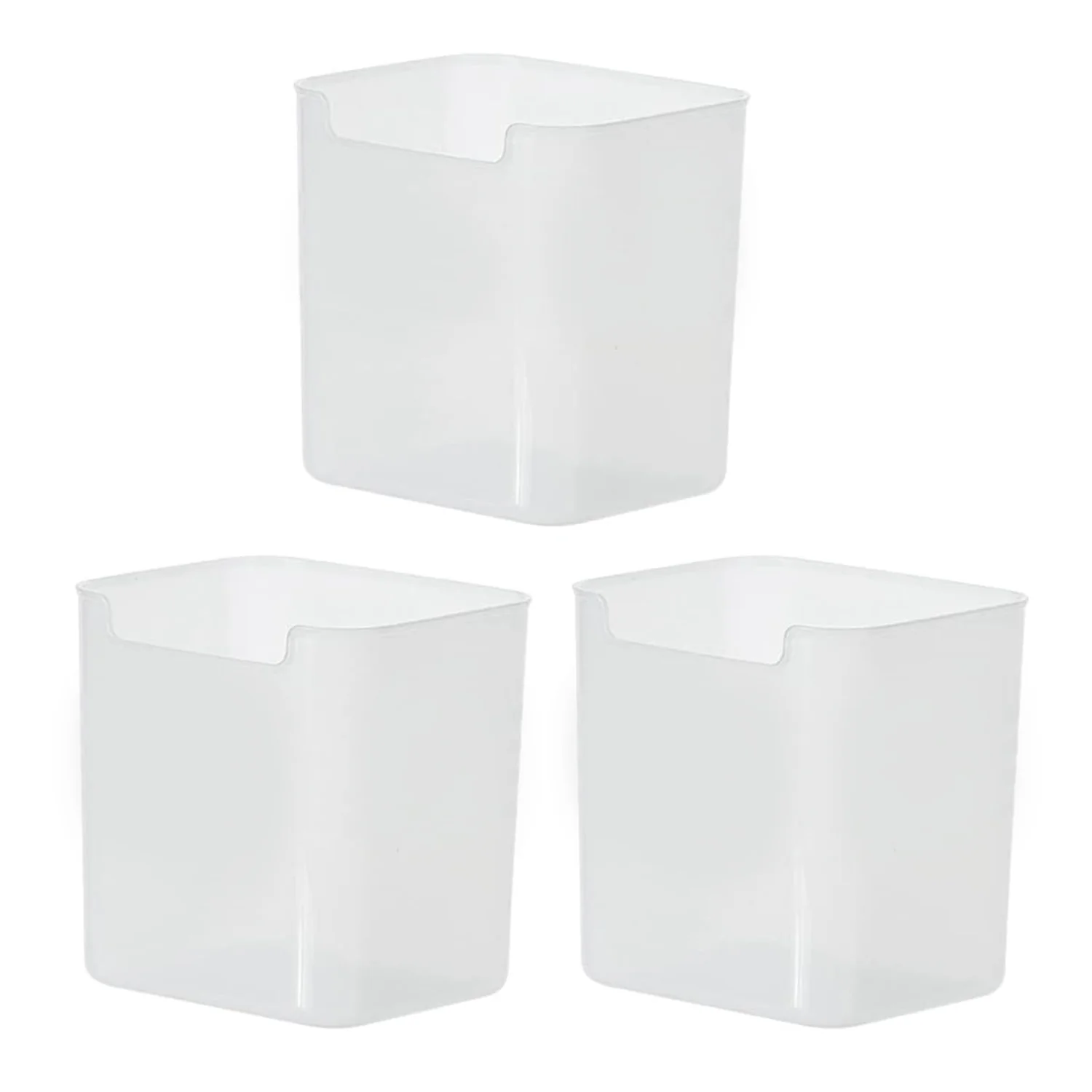3 Pcs Clear Plastic Organizer Versatile Drawer Tray for Desk Makeup Bathroom Kitchen - Image 5