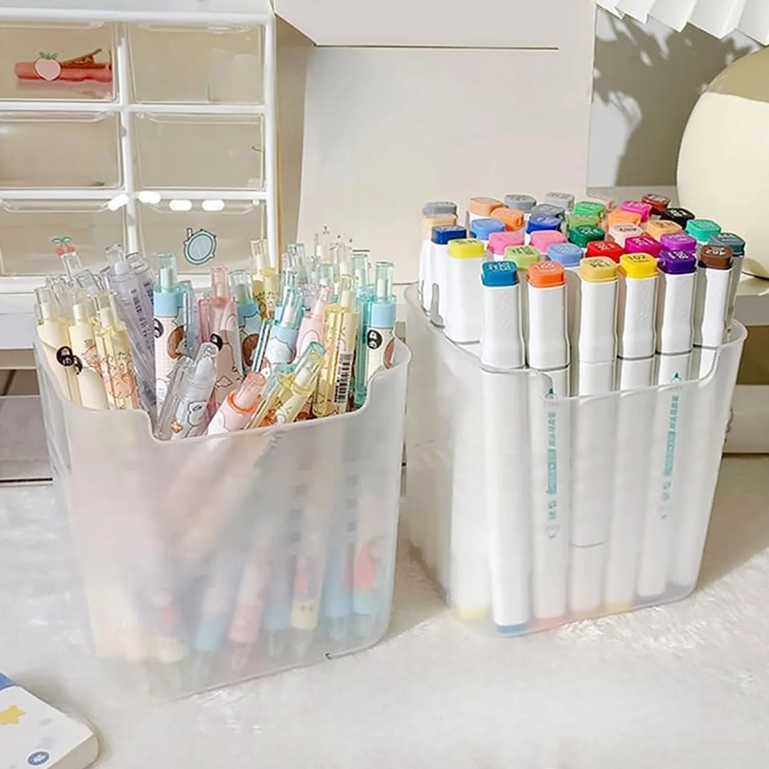 3 Pcs Clear Plastic Organizer Versatile Drawer Tray for Desk Makeup Bathroom Kitchen - Image 8