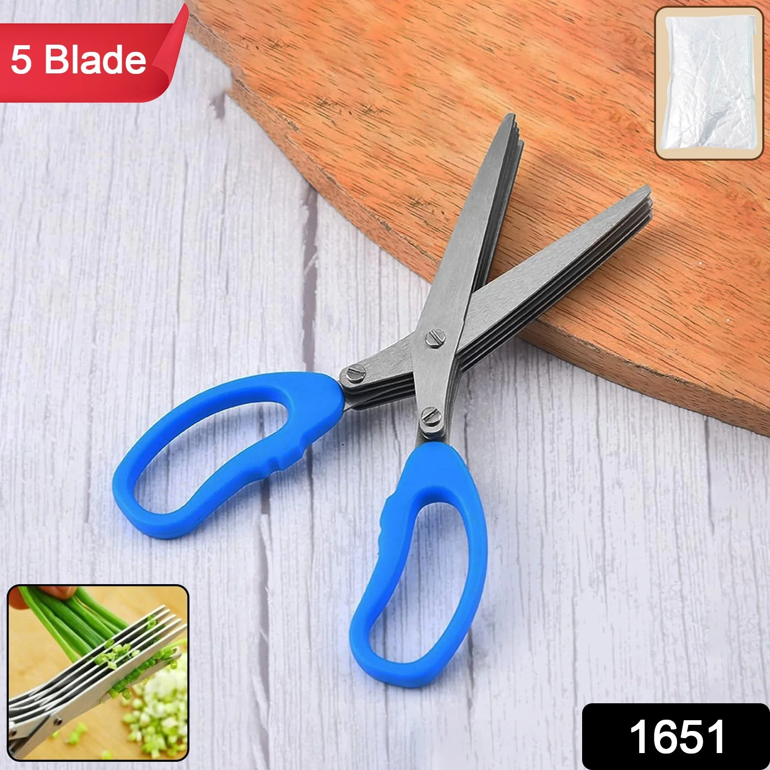 5-Blade Multipurpose Herb Scissors - Image 2