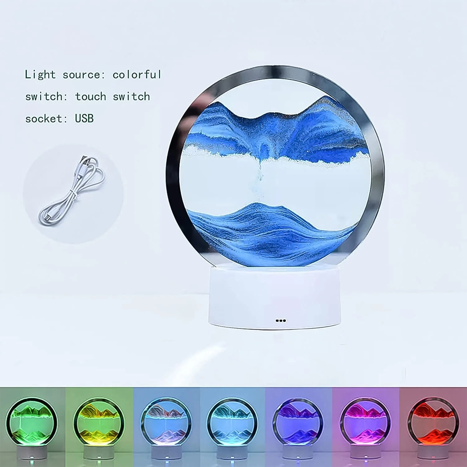 5 Color Light Moving Sand Art Picture (1 Pc) - Image 4