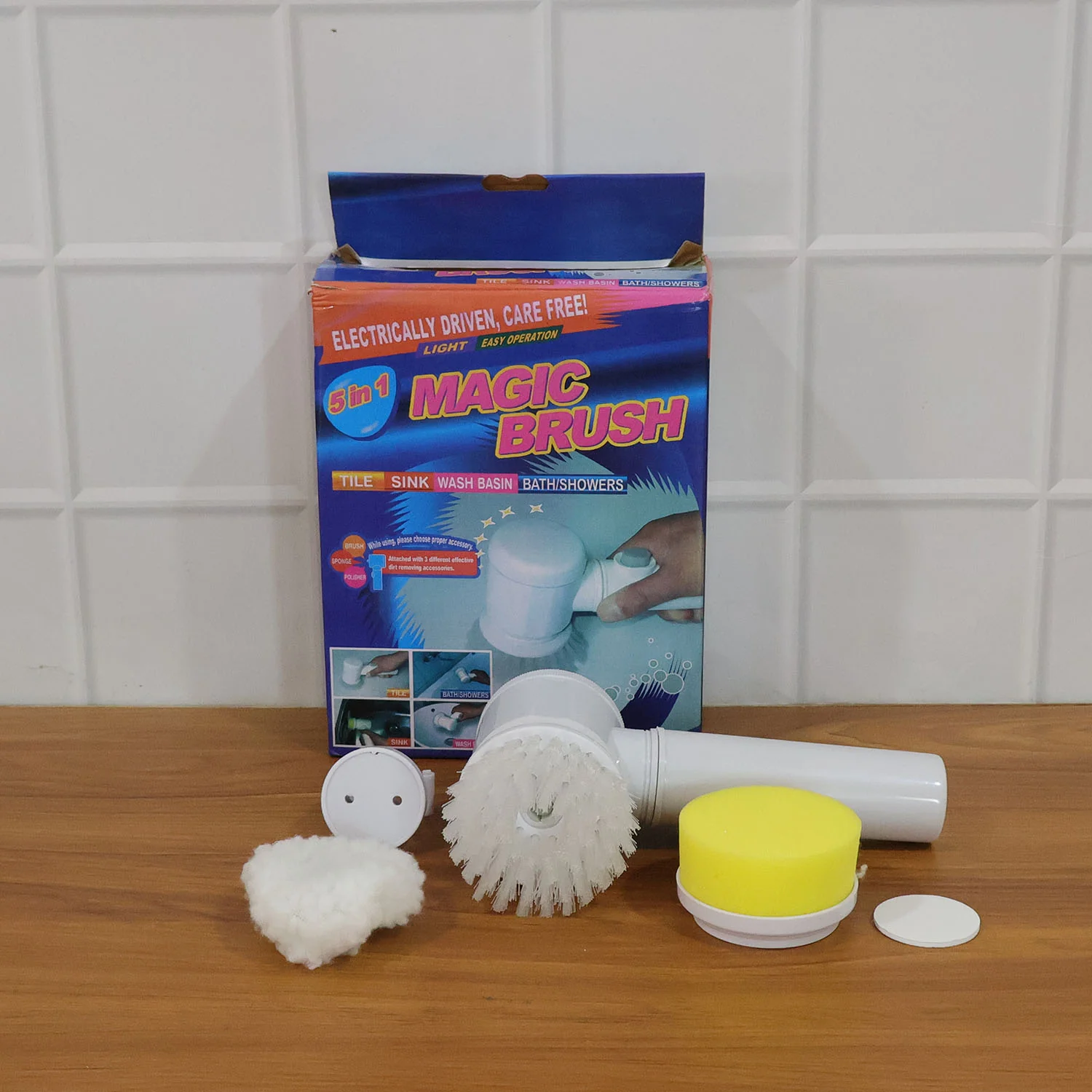 B Grade 5 in 1 Electric Cleaning Spin Brush with Multiple Replaceable Heads - Image 8