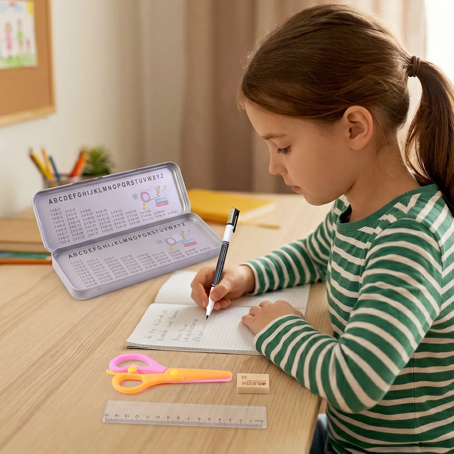 5 In 1 Kids Metal Pencil Box Set (1 Set) - Image 7