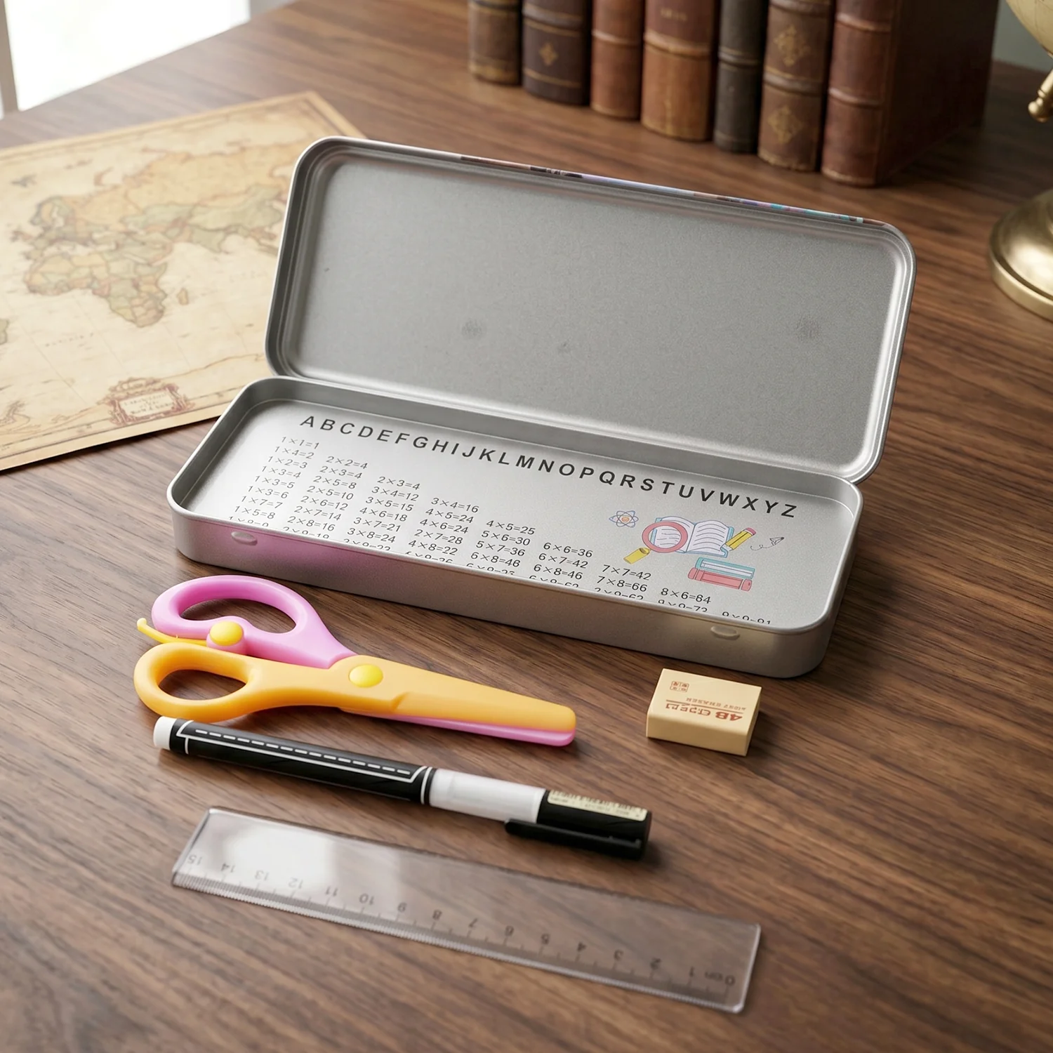 5 In 1 Kids Metal Pencil Box Set (1 Set) - Image 8