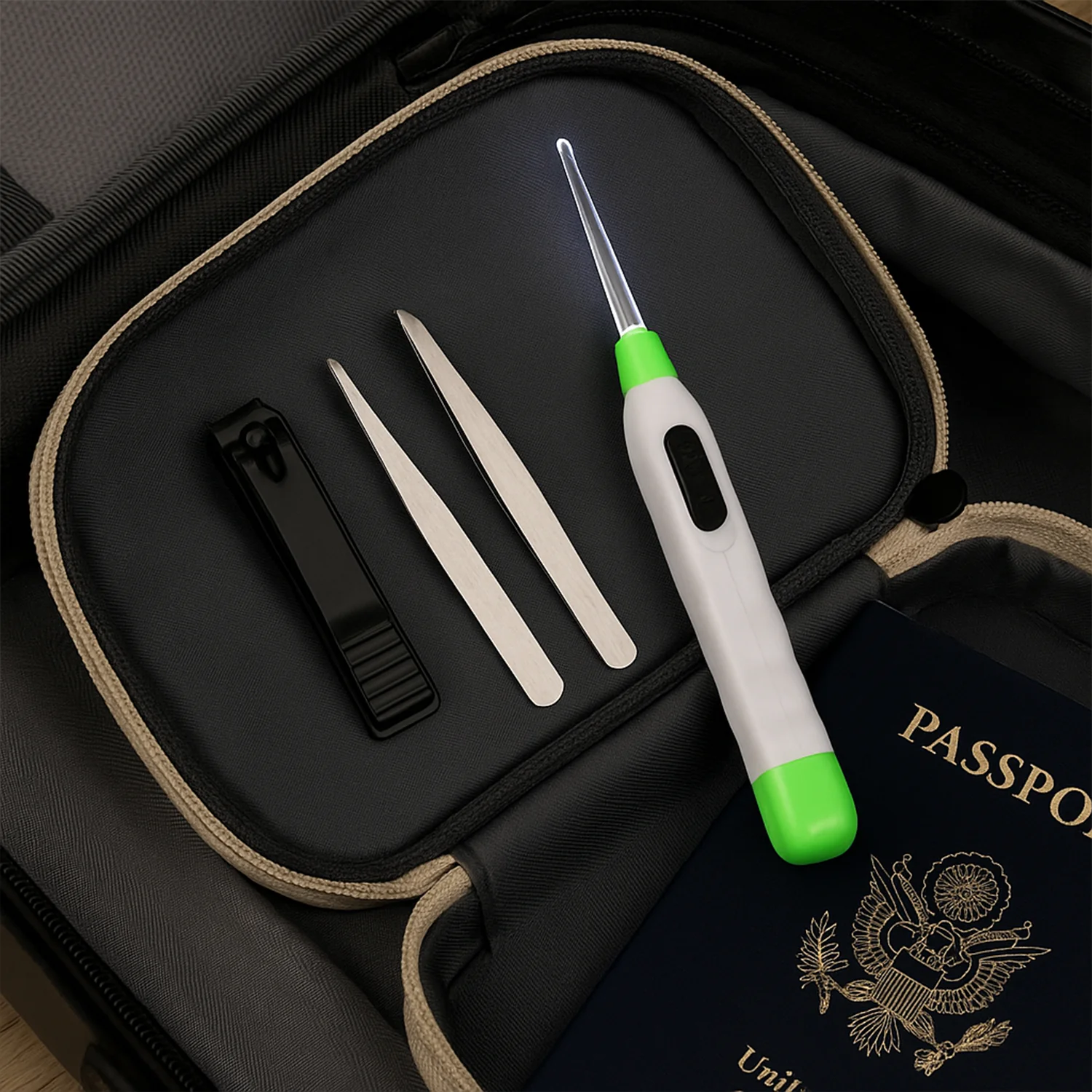 5-in-1 LED Flashlight Earpick with Interchangeable Transparent Ear Wax Removal Heads - Image 3