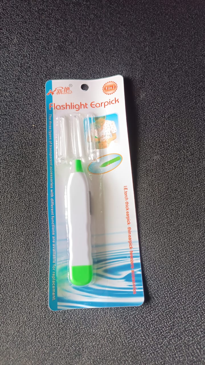 5-in-1 LED Flashlight Earpick with Interchangeable Transparent Ear Wax Removal Heads - Image 7