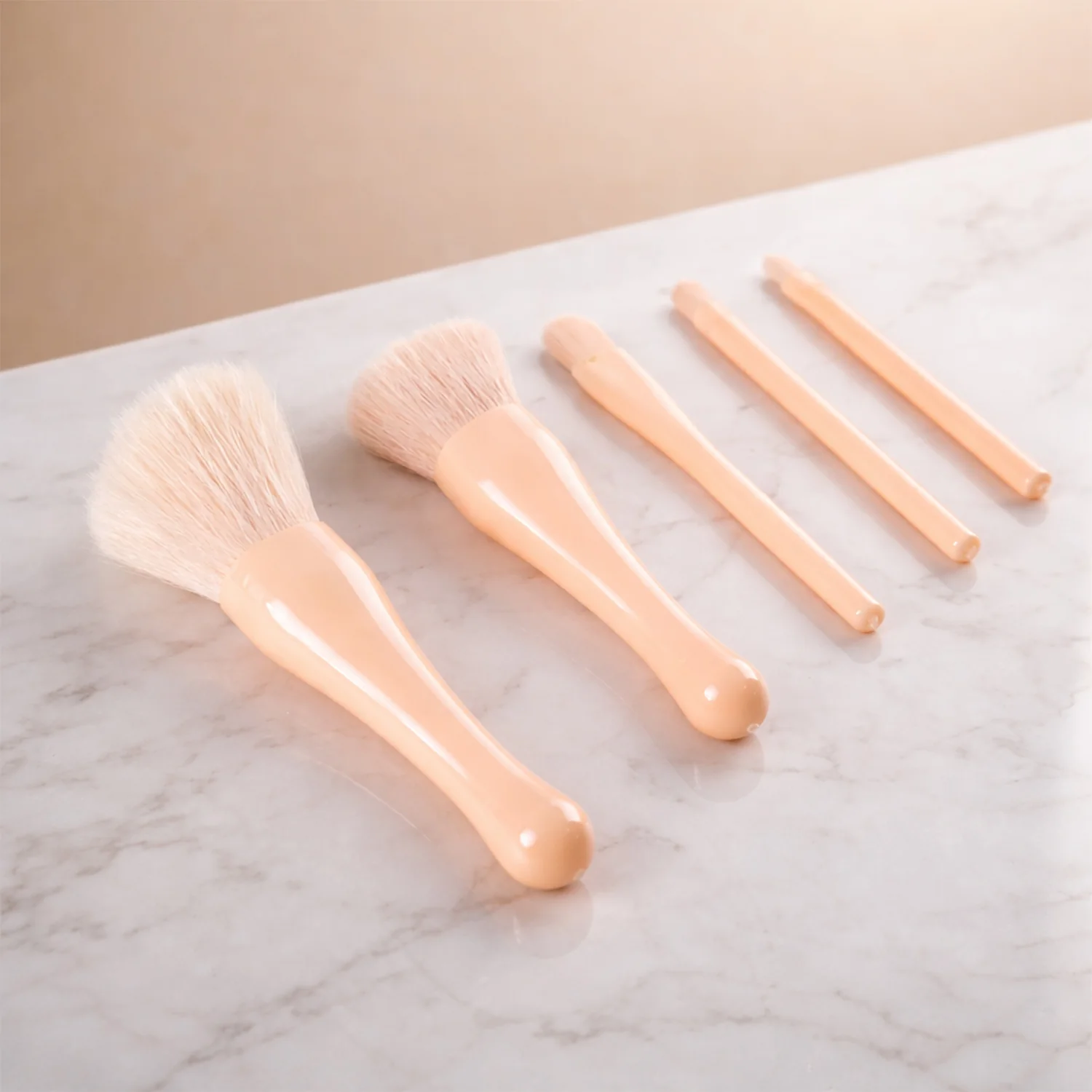 5 in 1 Makeup Brush Set with Mirror Box – Compact Cosmetic Kit - Image 5