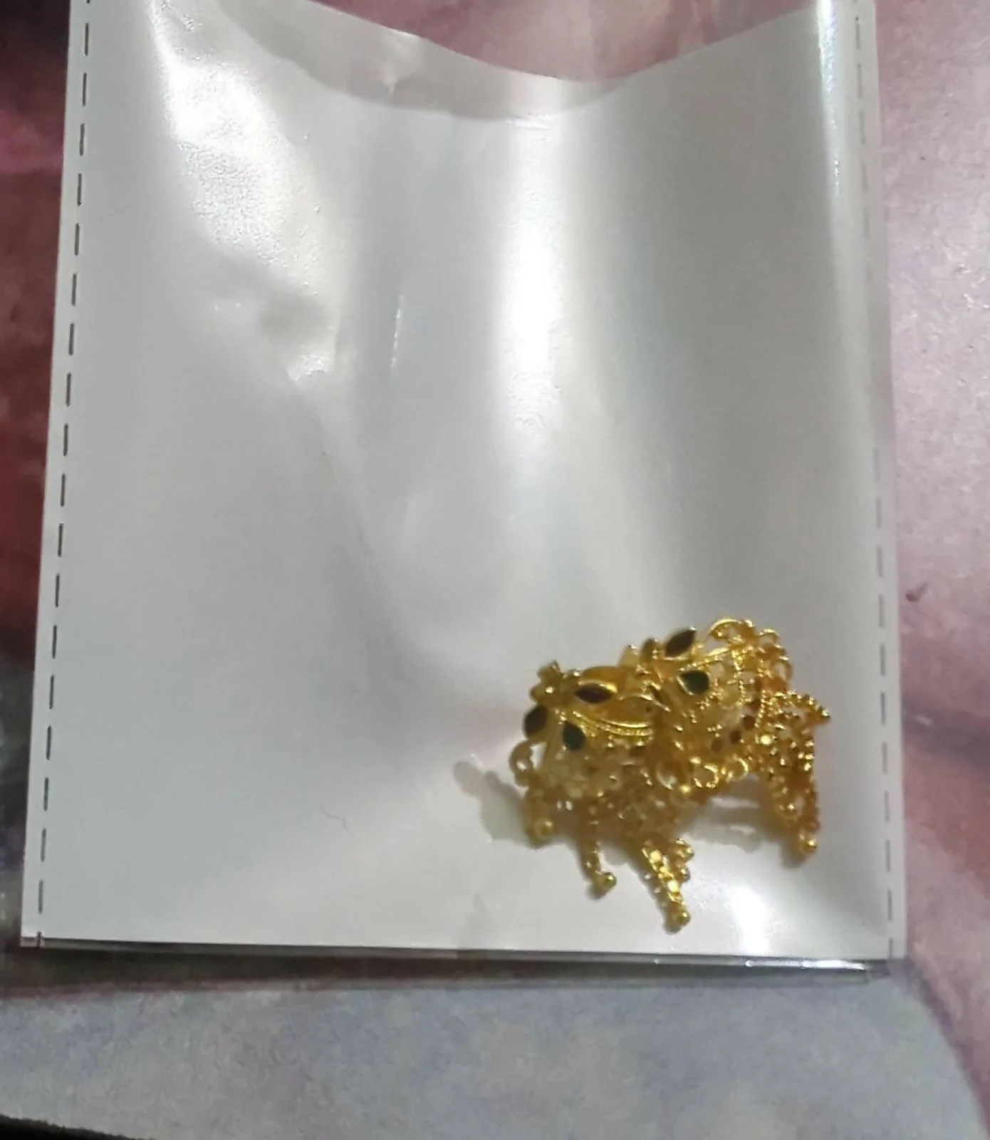 5 Line Side Latkan Golden Earrings with Mina for Women & Girls – Fancy Jewellery Gift - Image 5