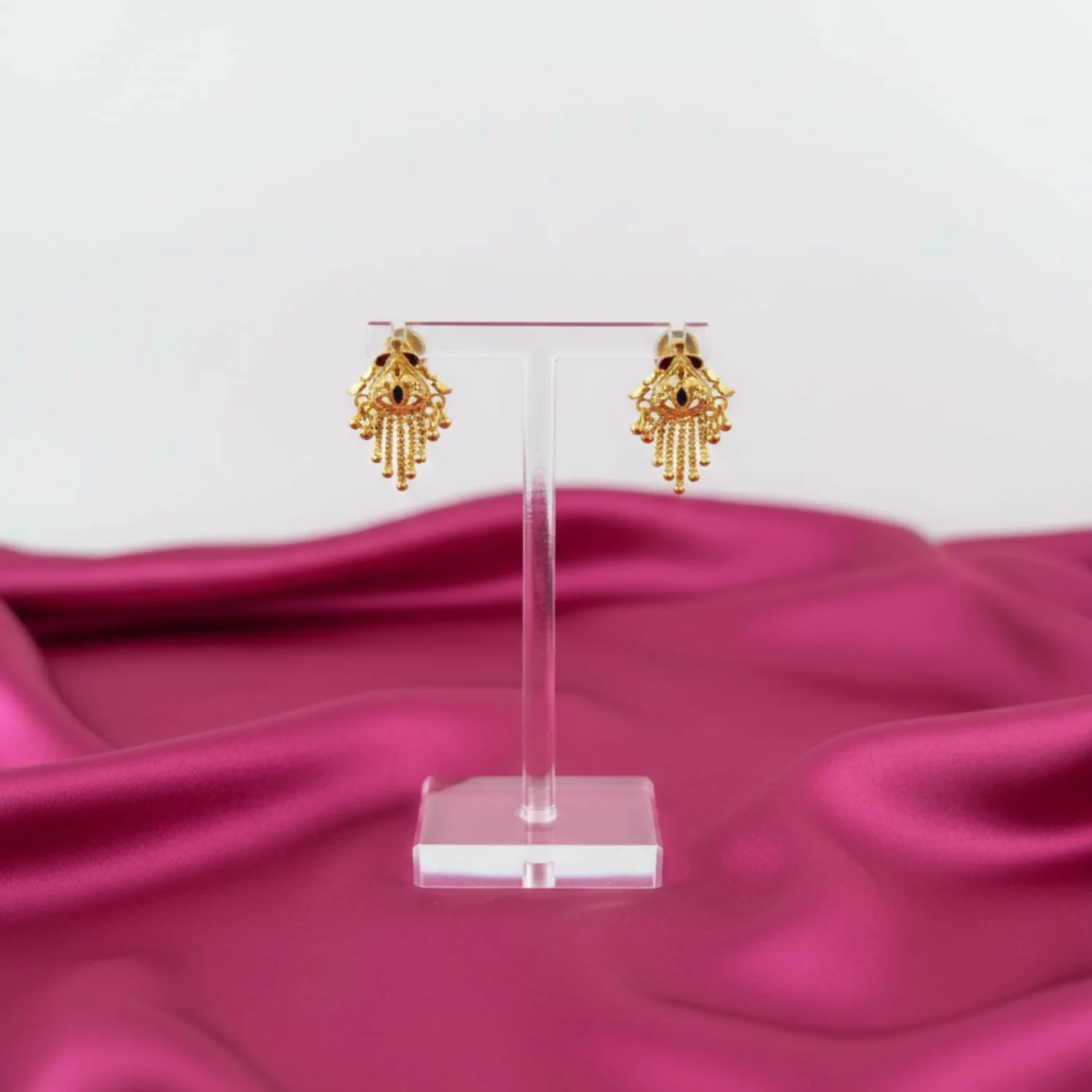 5 Line Side Latkan Golden Earrings with Mina for Women & Girls – Fancy Gift - Image 3