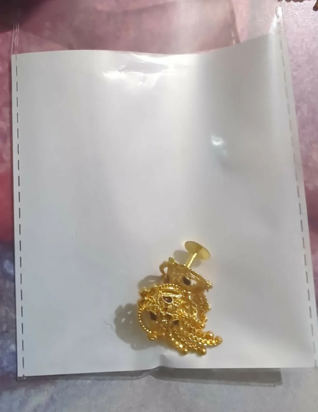 5 Line Side Latkan Golden Earrings for Women & Girls – Fancy Traditional Mina Gift - Image 5