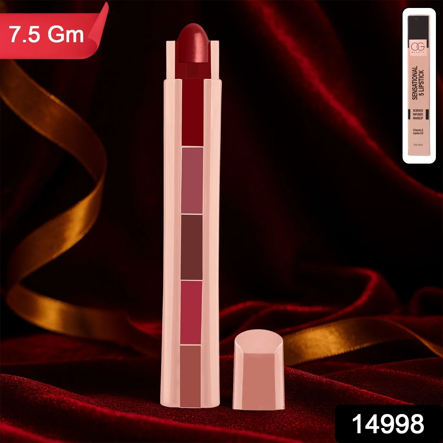 OG Beauty 5-in1 Sensational Lipstick (7.5 GM) - Image 2