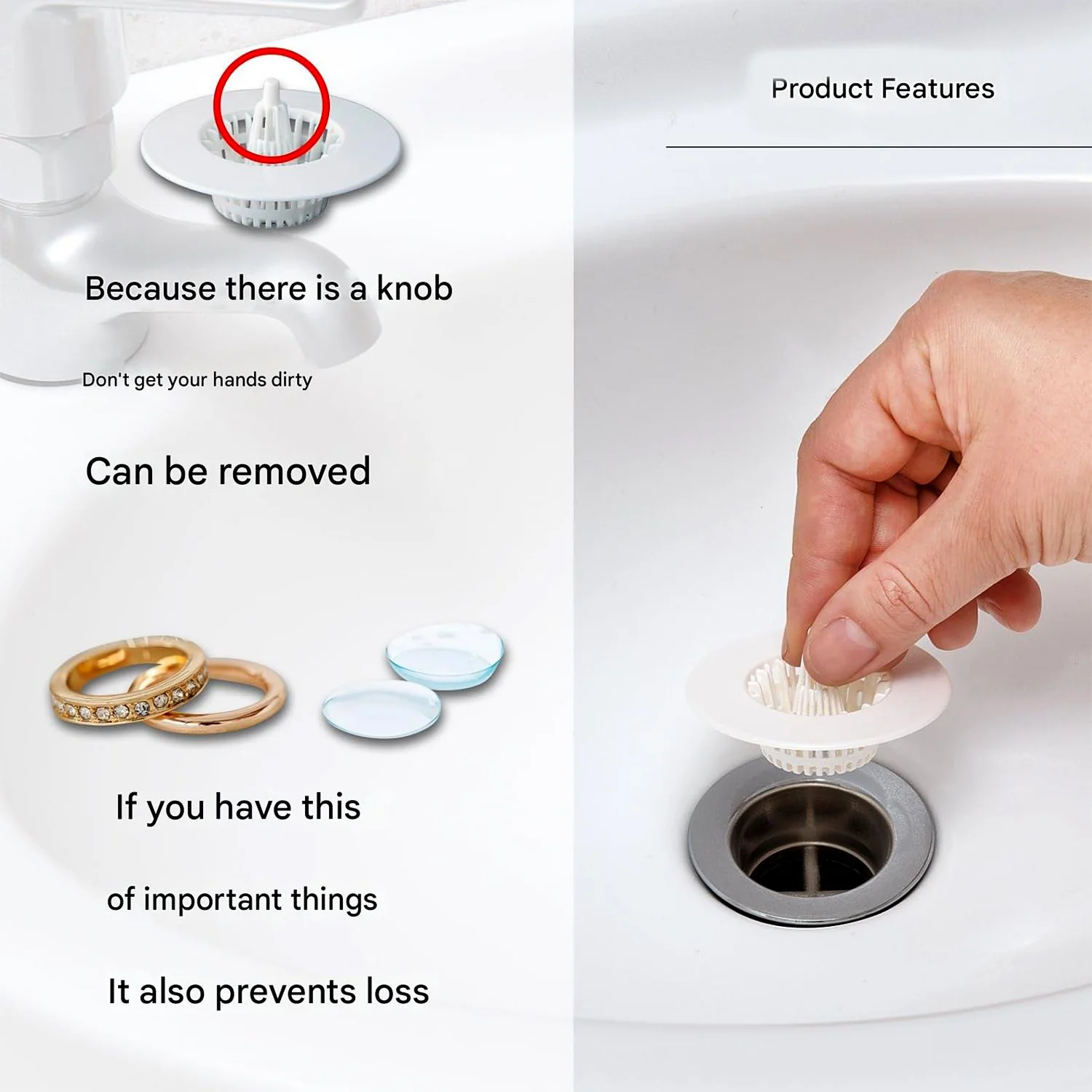 5 Pcs Multipurpose Sink Drain Hair Catcher & Strainer Filter (30~45 mm) - Image 7