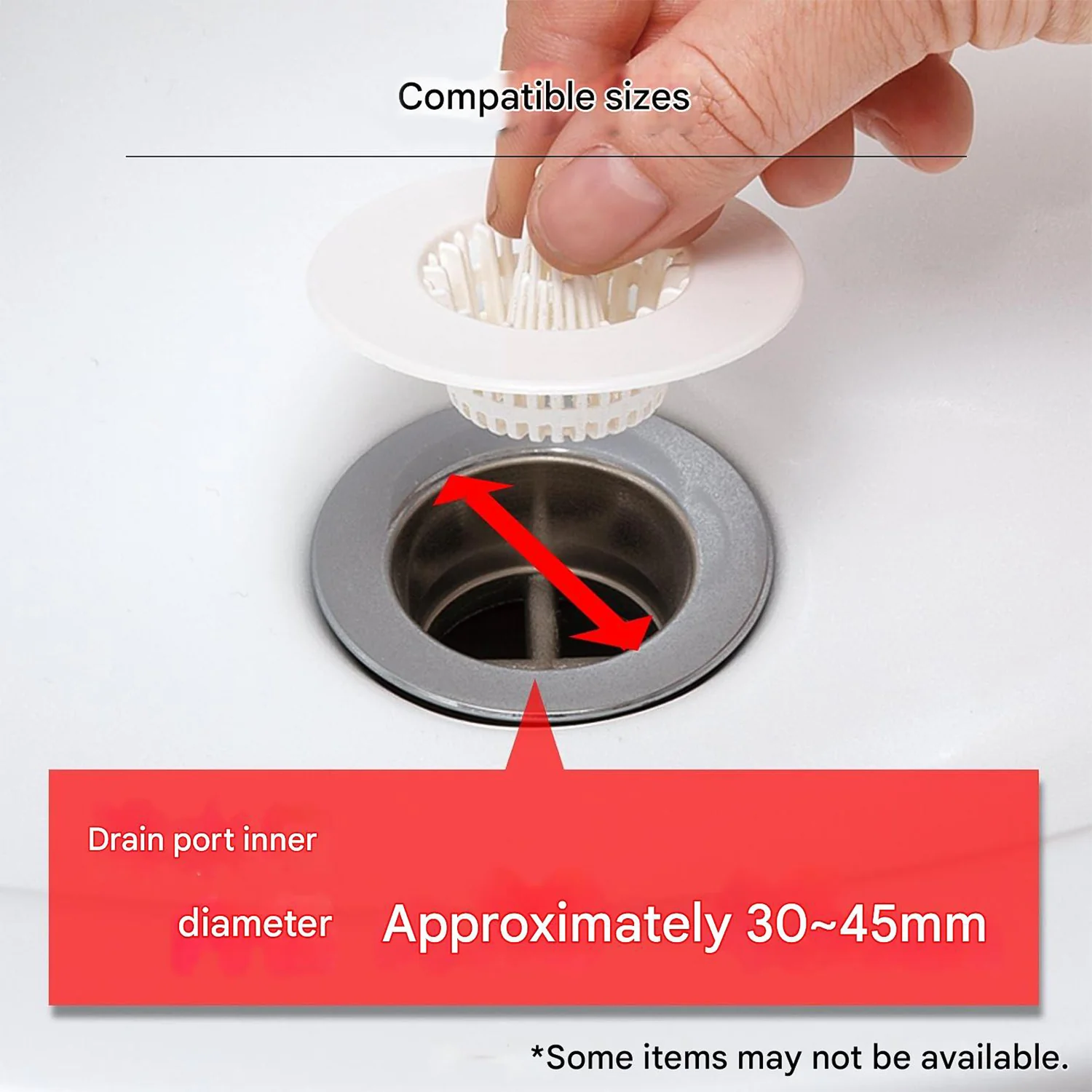 5 Pcs Multipurpose Sink Drain Hair Catcher & Strainer Filter (30~45 mm) - Image 8