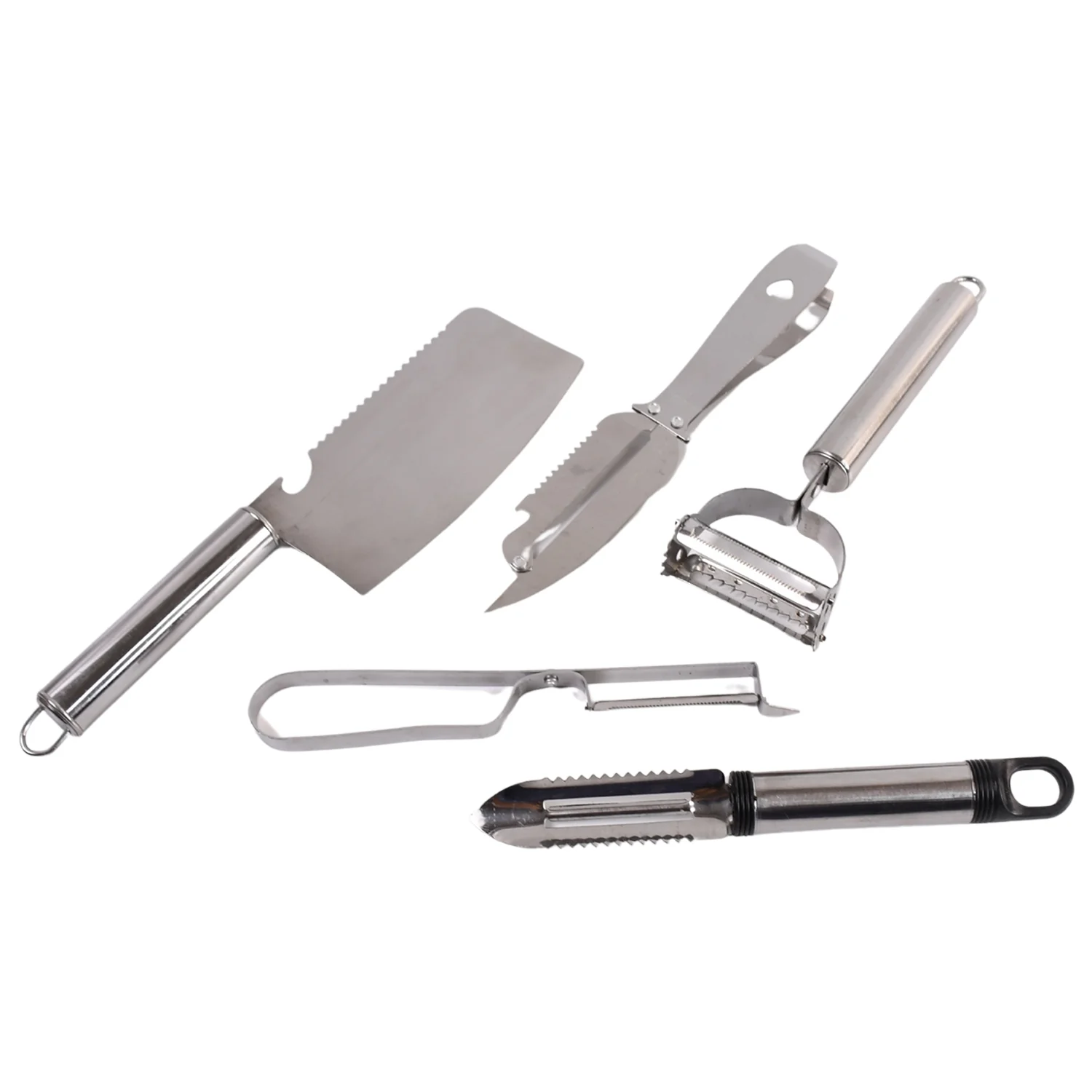 Multifunctional peeler, grater, fruit peeler, kitchen household gadget set (5 Pc Set) - Image 5