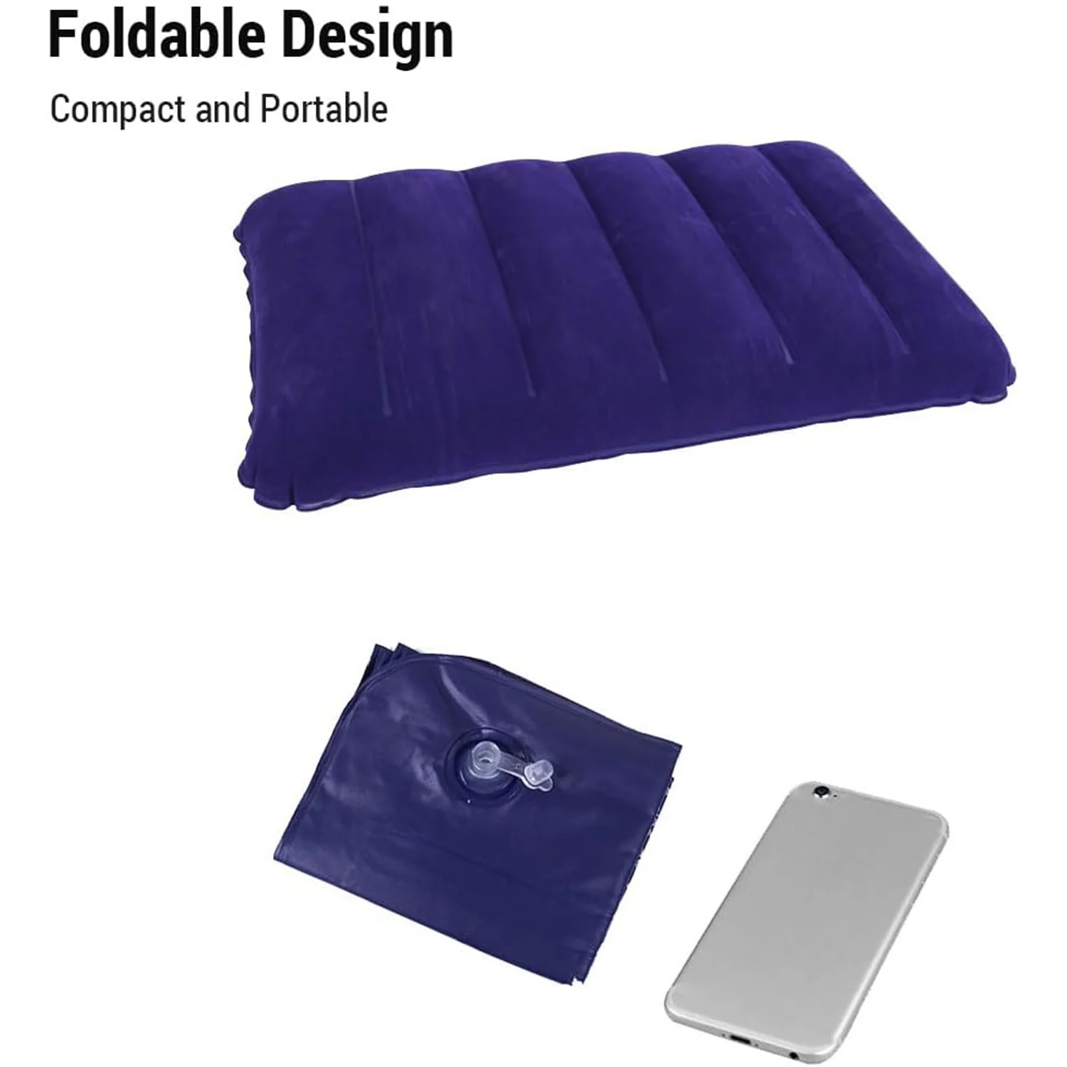 Velvet Air Inflatable Travel Pillow (Blue) - Image 6