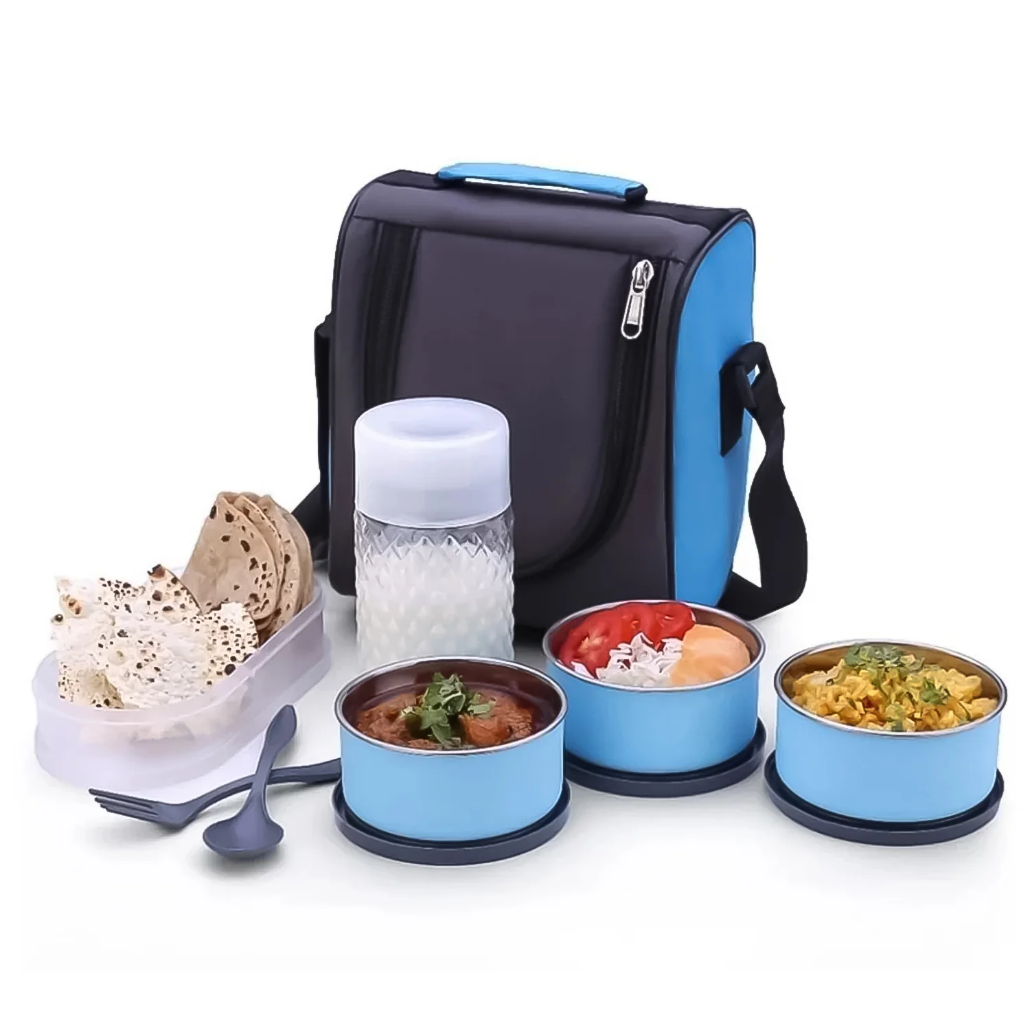 All-in-One Lunch Box with Fabric Bag for Office & School - Image 3