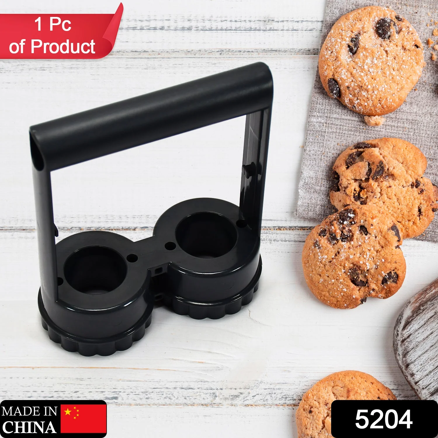 Plastic Handle Scalloped Edge Shape Cookie Cutter Biscuit Mold Cake Decoration Tools - Image 2