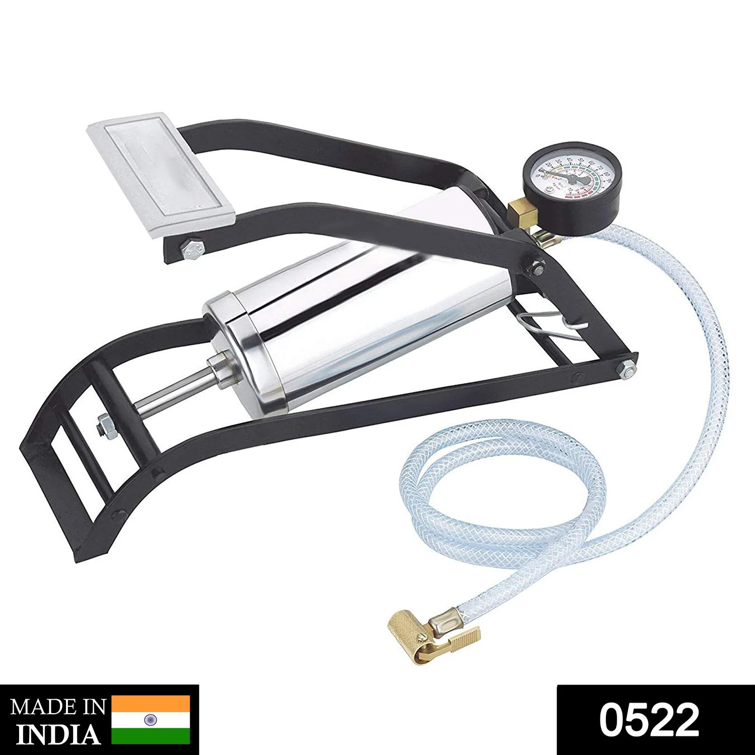 Heavy Duty Steel Foot Pump for Bike, Car, Cycle & More Vehicles - Image 2