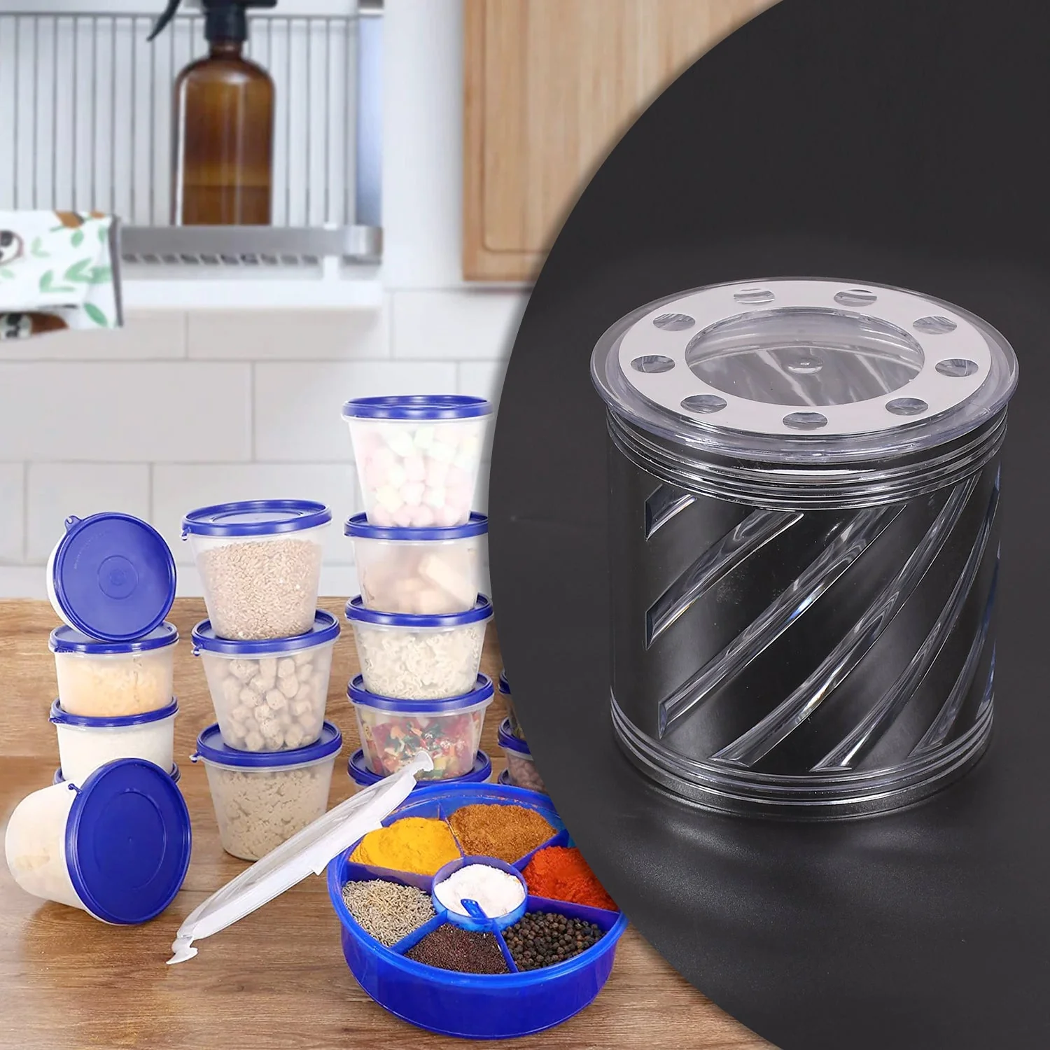Dry Fruit Container , Storage Airtight Container For home & kitchen Use ( 750 ML ) - Image 6