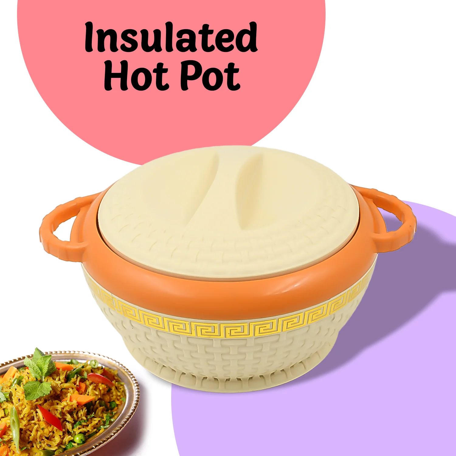 Insulated Hot Pot Inner Stainless Steel Serving Casserole with Lid (800 ML Approx) - Image 4