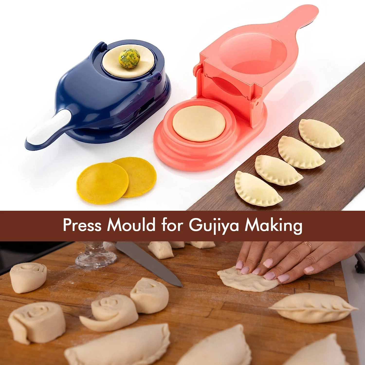 2-in-1 Dumpling Skin Press Mould for Gujiya - Image 3