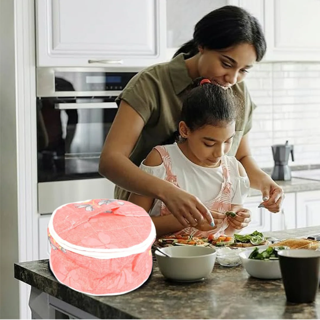 Hot Chapatti Washable Cotton Cloth Casserole Box - Image 3