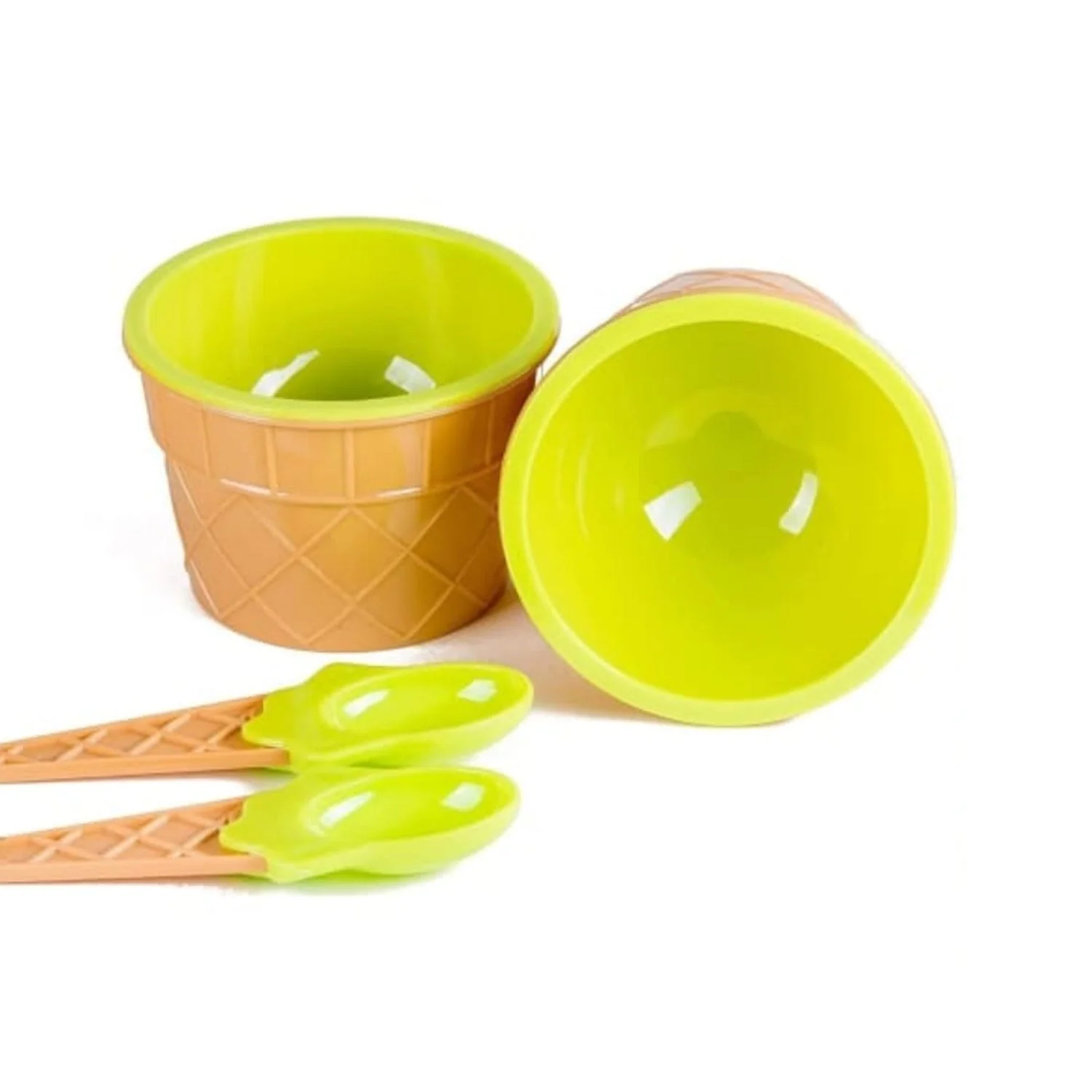 Ice Cream Waffle Bowl Set with Spoon – 2 Units - Image 4