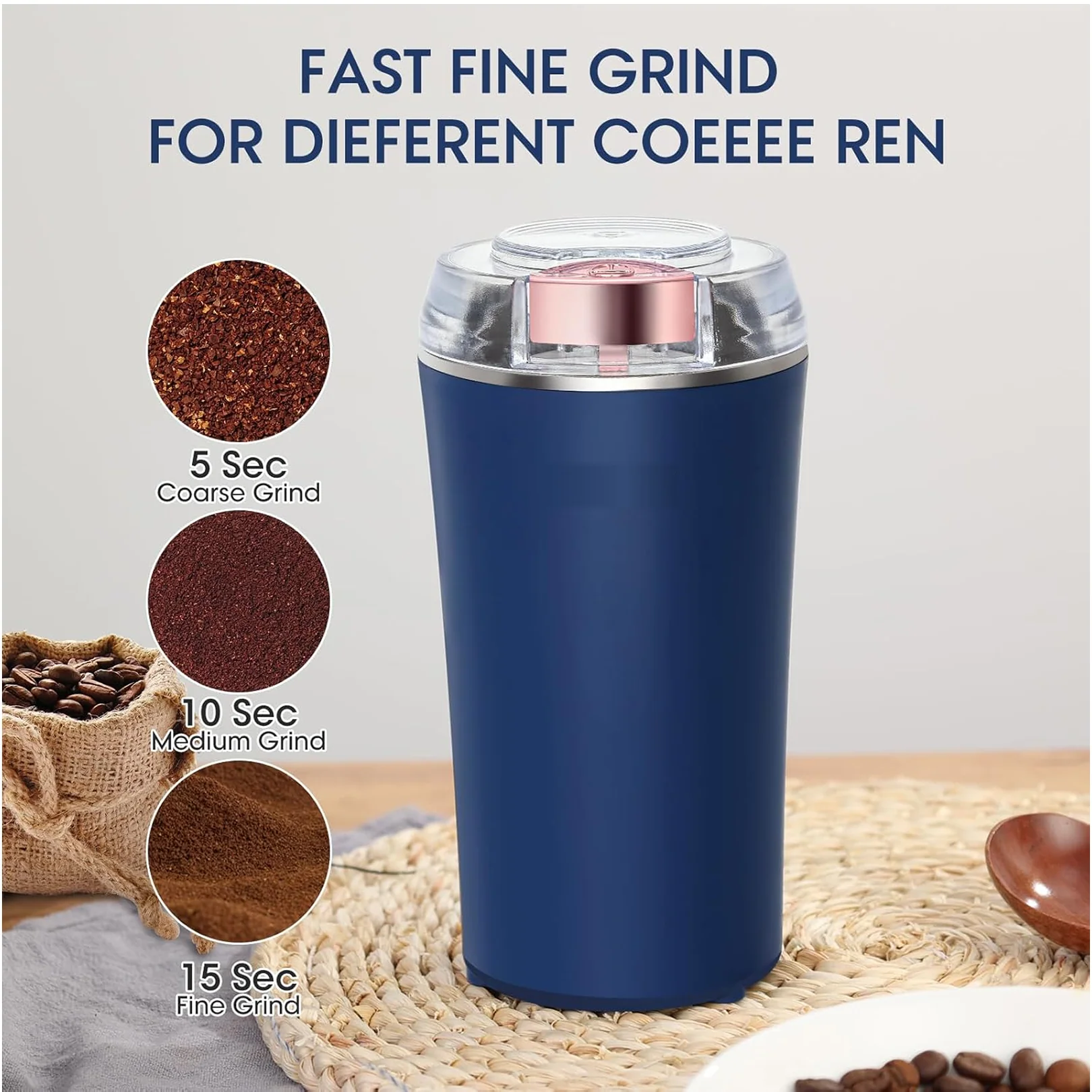 Portable 4-Blade Mini Grinder & Blender for Home & Office - Image 6