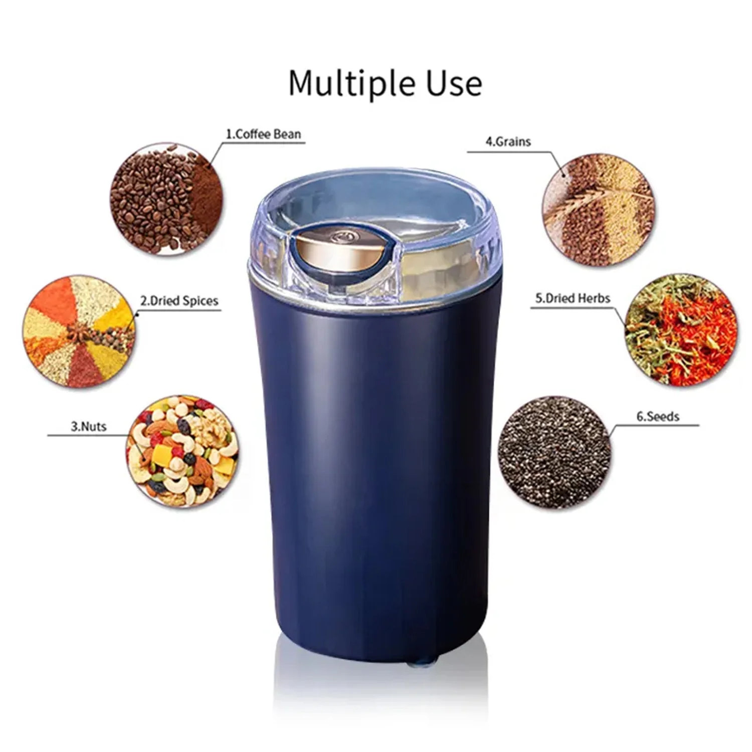Portable 4-Blade Mini Grinder & Blender for Home & Office - Image 7