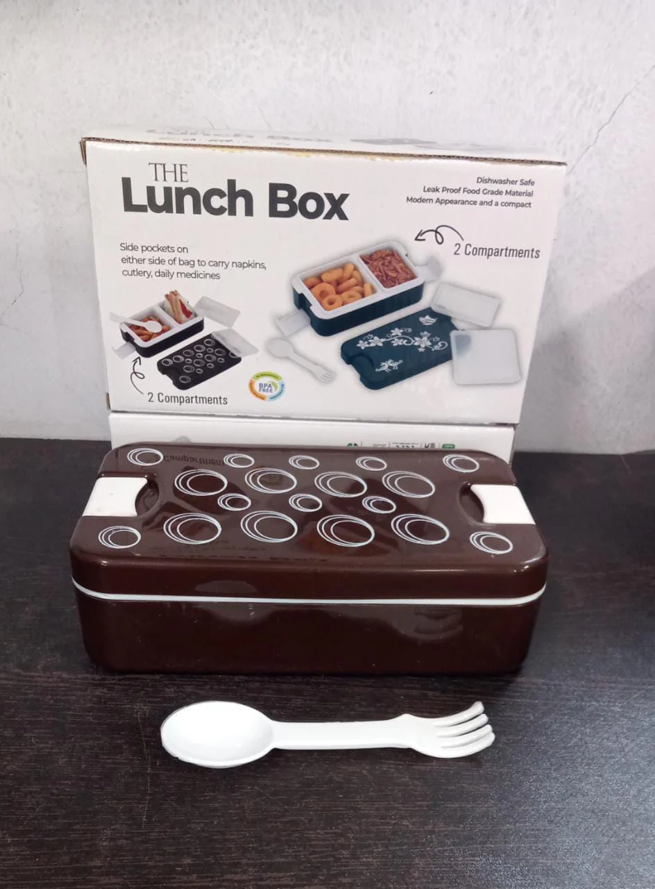 Airtight Lunch Box – 2-Compartment Leak-Proof Food-Grade Box with Spoon - Image 6