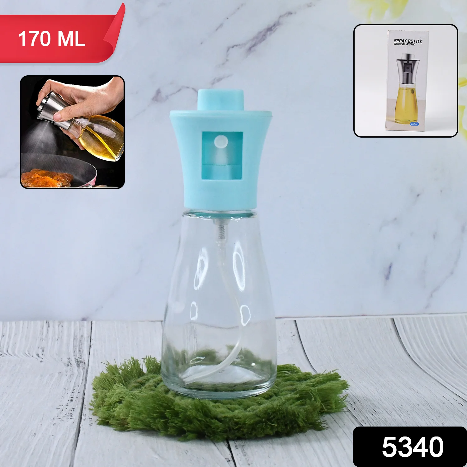 Oil Dispenser Bottle, 170 ml Mist Oil Spray Bottle for Cooking with Plastic - Image 2
