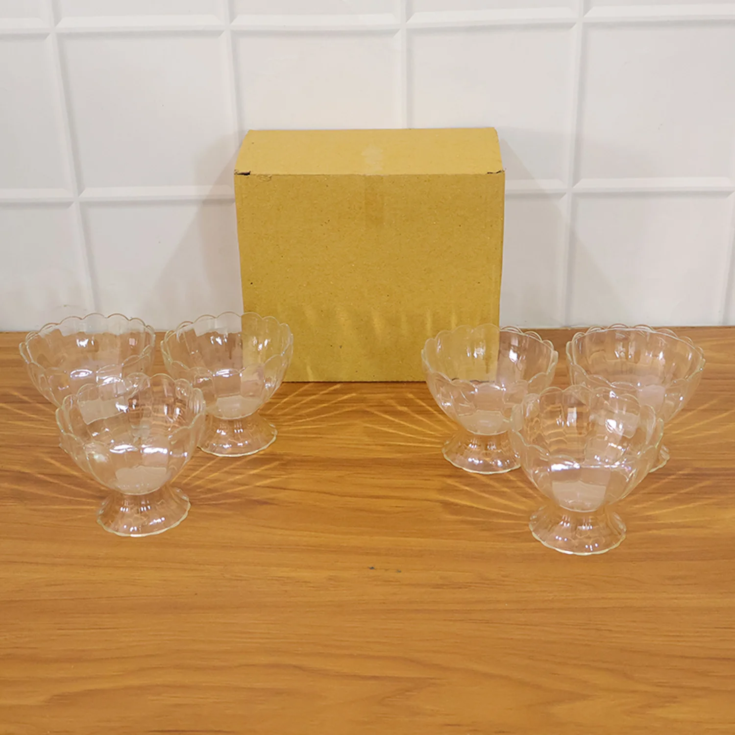 Serving Dessert Bowl Set - 6pcs Ice Cream, Salad, and Fruit Bowls (Brown Box) - Image 8