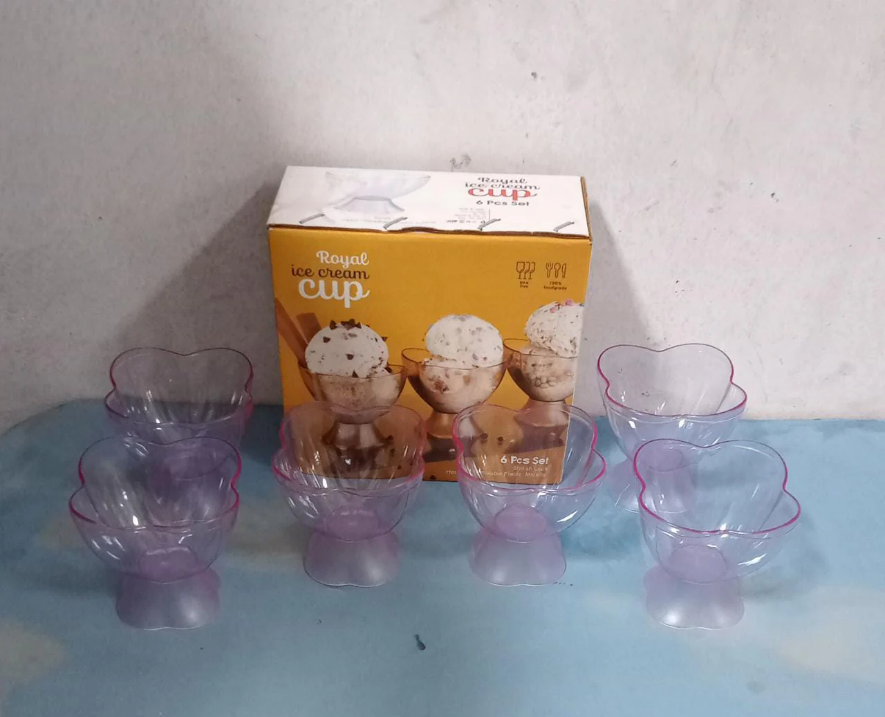 MODERN STYLE DESSERT & ICE CREAM BOWL PLASTIC 6PCS FOR HOME ,OFFICE,PARTY - Image 9