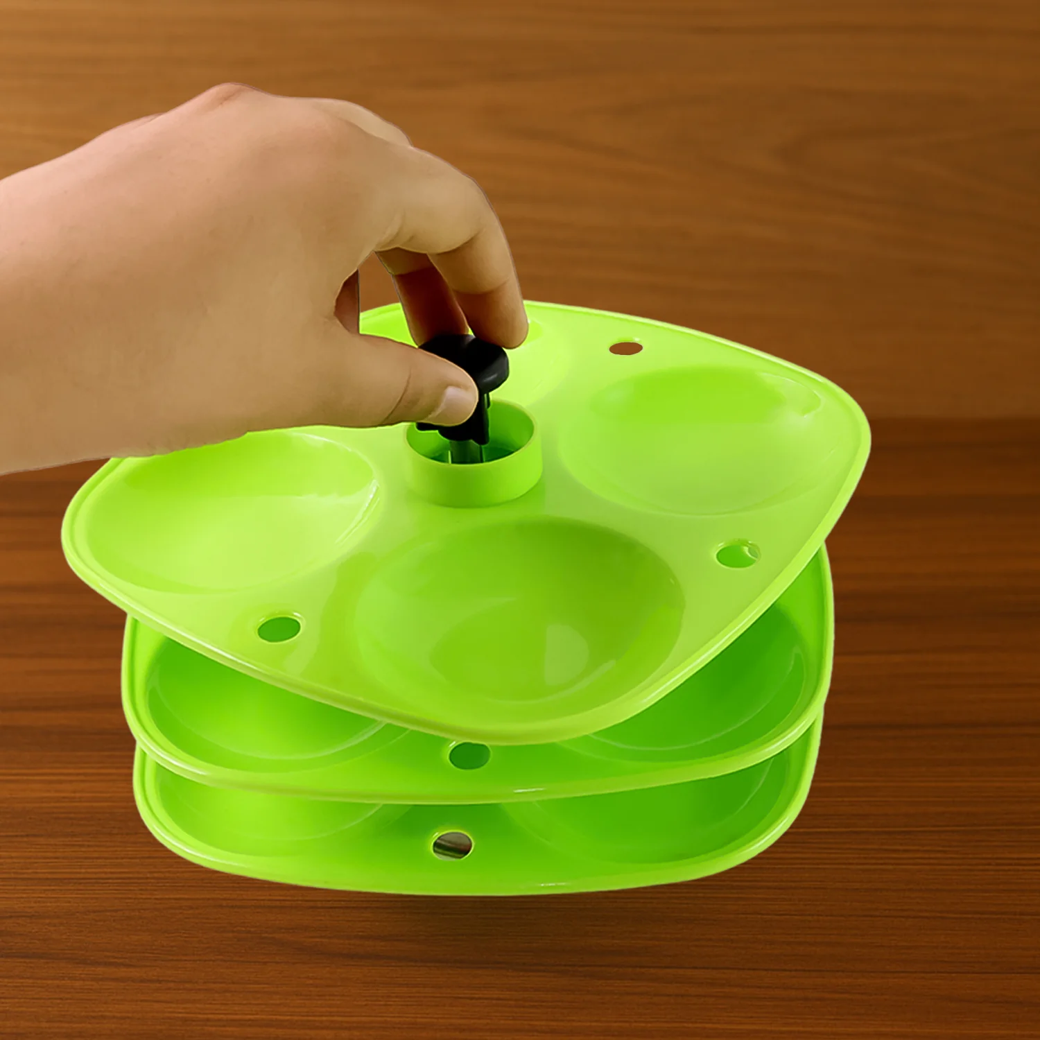 3 Layer Idli Stand for Holding and Serving Idlis (Household Kitchen Use) - Image 4