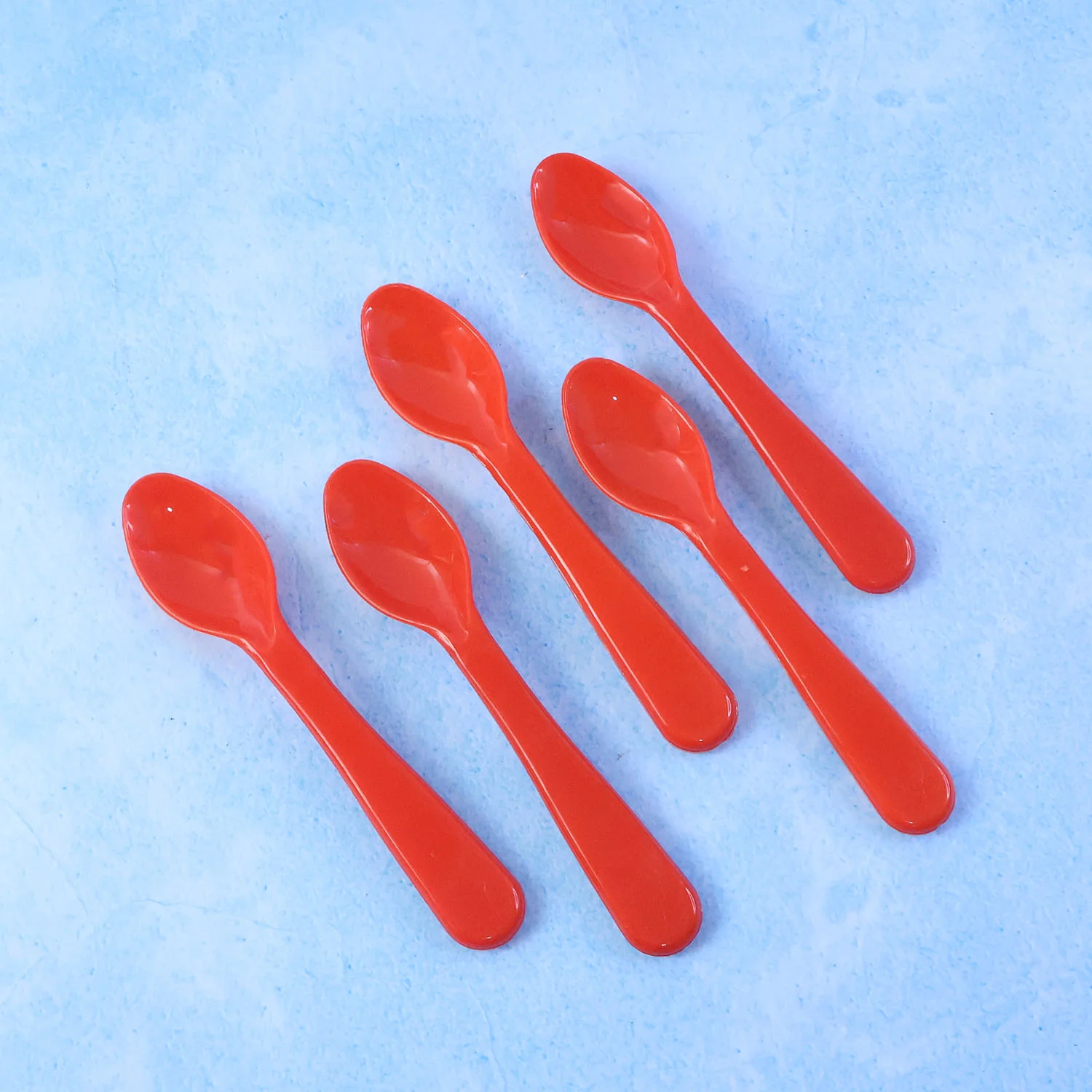 Food Plastic Spoon Set Table Spoon Tea Spoon Coffee Spoon  Heat Resistant 5 Pc - Image 7