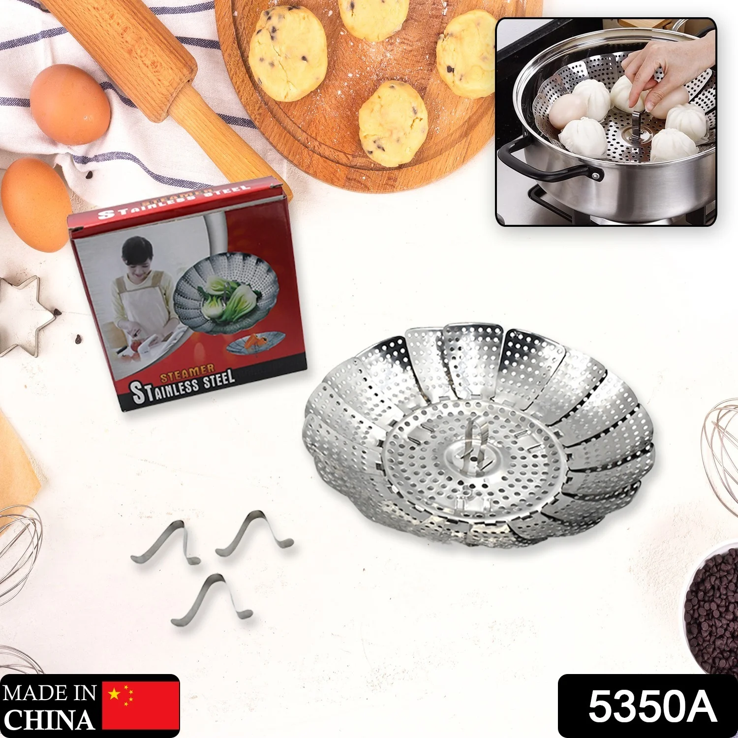 Unique Design Stainless-Steel Heaviest vegetable for Kitchen Plate Stand/ Basket - Image 2