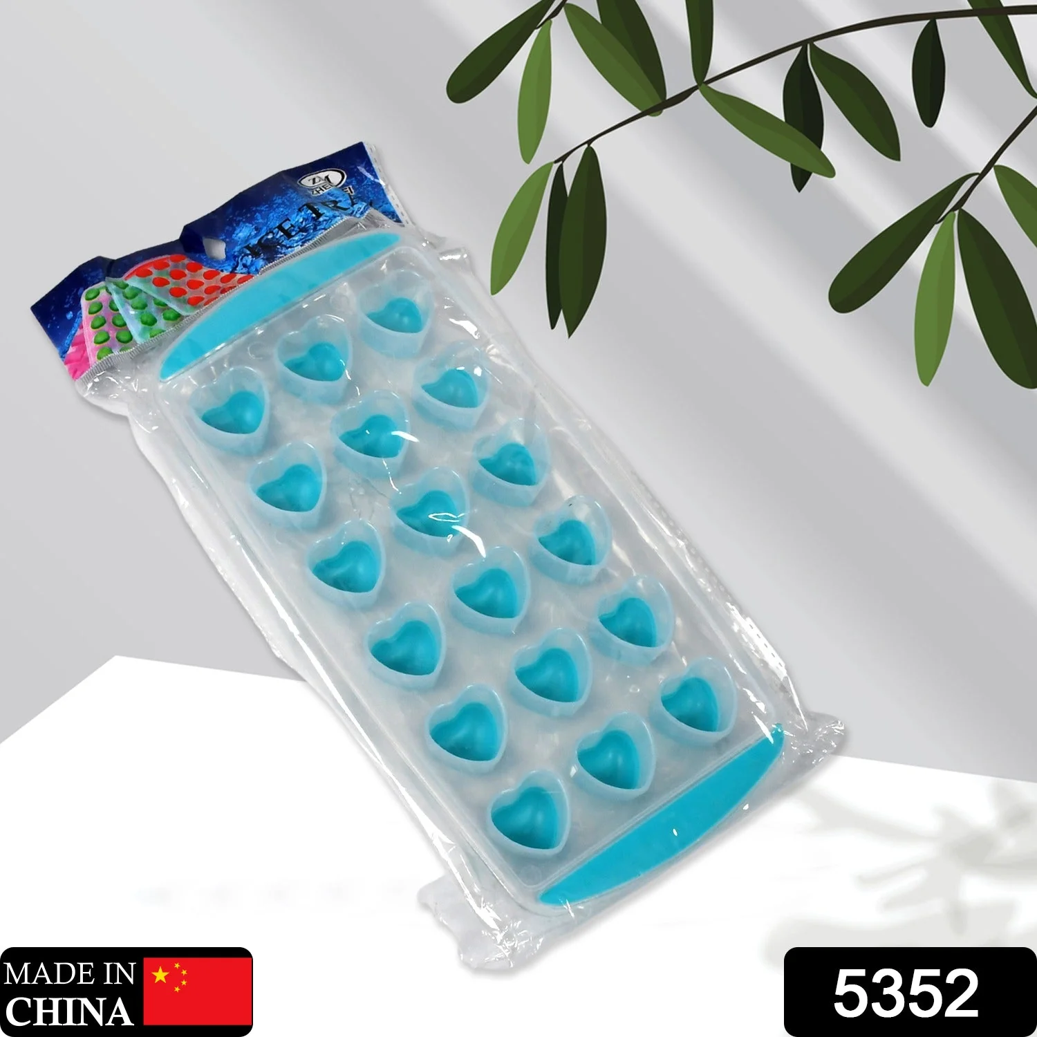 Easy Push -UP ice Tray, With Flexible Silicon Bottom, Heart Shape 18 Cube Trays - Image 2