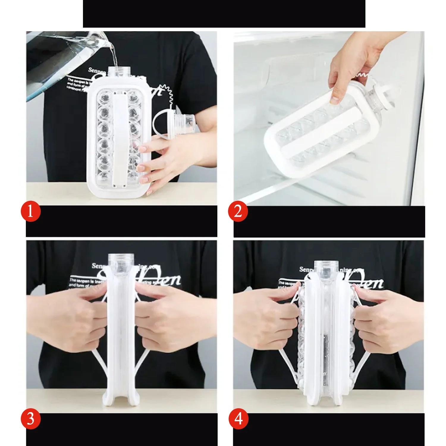 Foldable Ice Tray with Lid, 2-in-1 Ice Ball Maker - Image 12