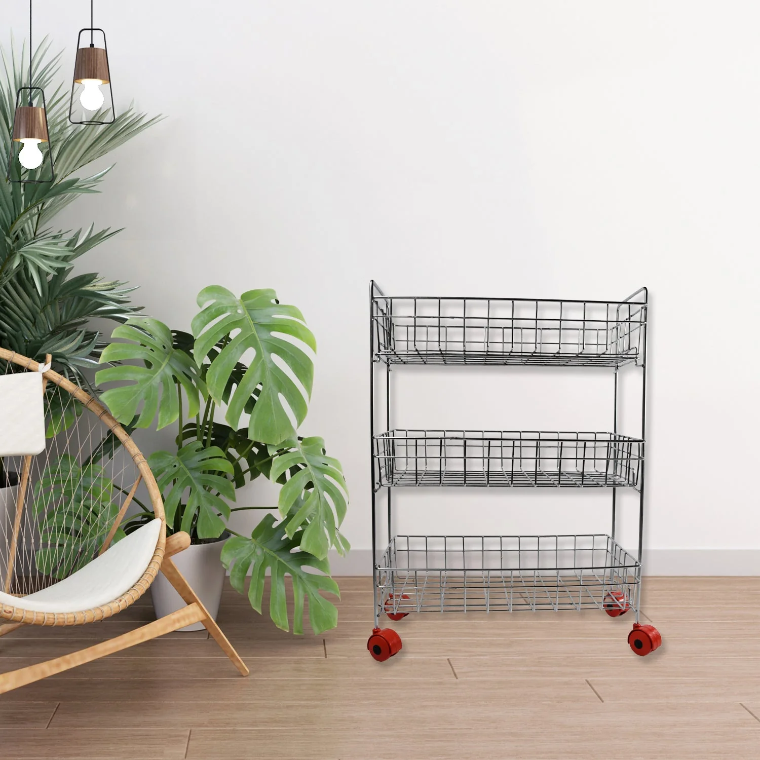 3-Tier Stainless Steel Kitchen Trolley - Image 4