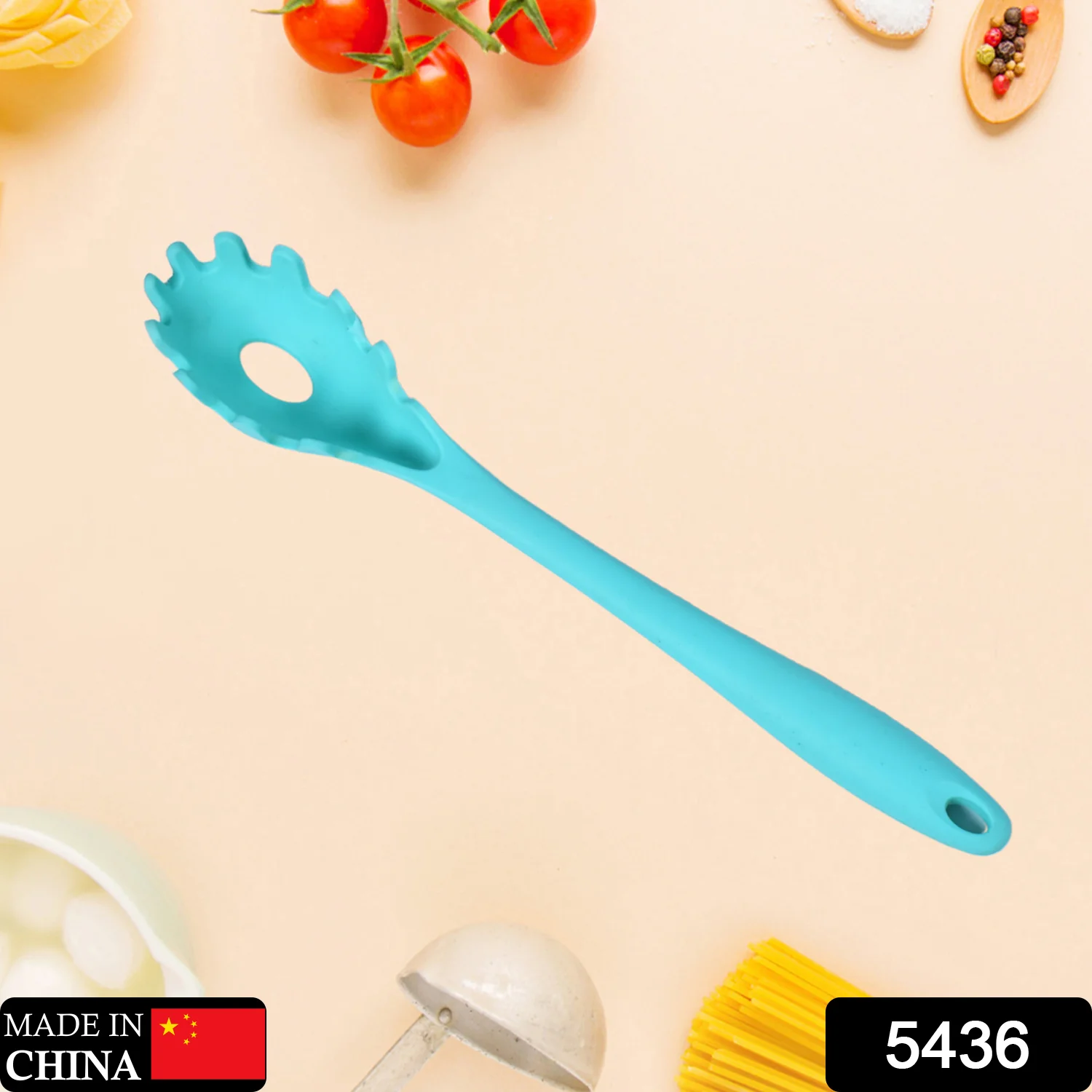 Pasta Fork Utensil - Heat-Resistant Non-Slip Spaghetti Serving Spoon (29cm) - Image 2