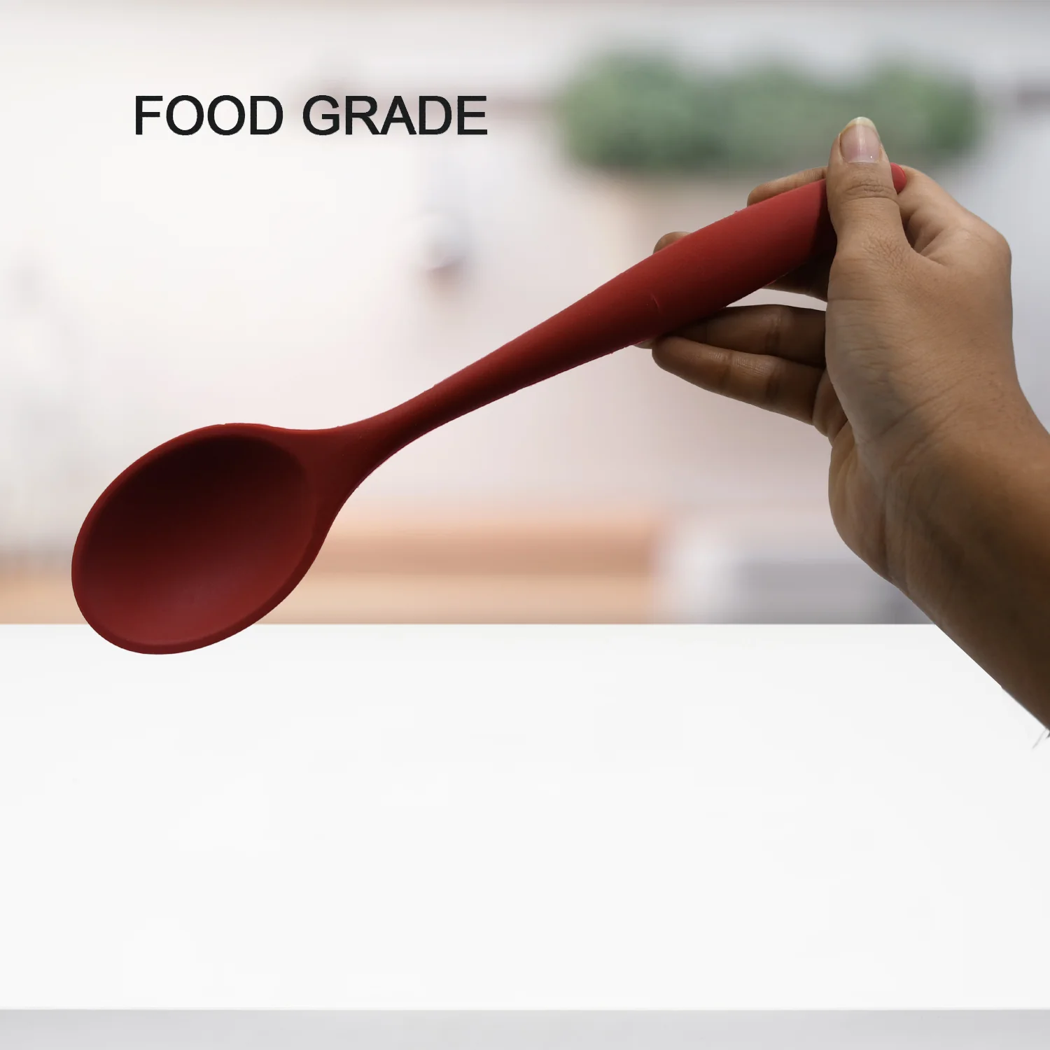HEAT RESISTANT SILICONE BASTING SPOON KITCHEN TOOLS (27CM) - Image 3