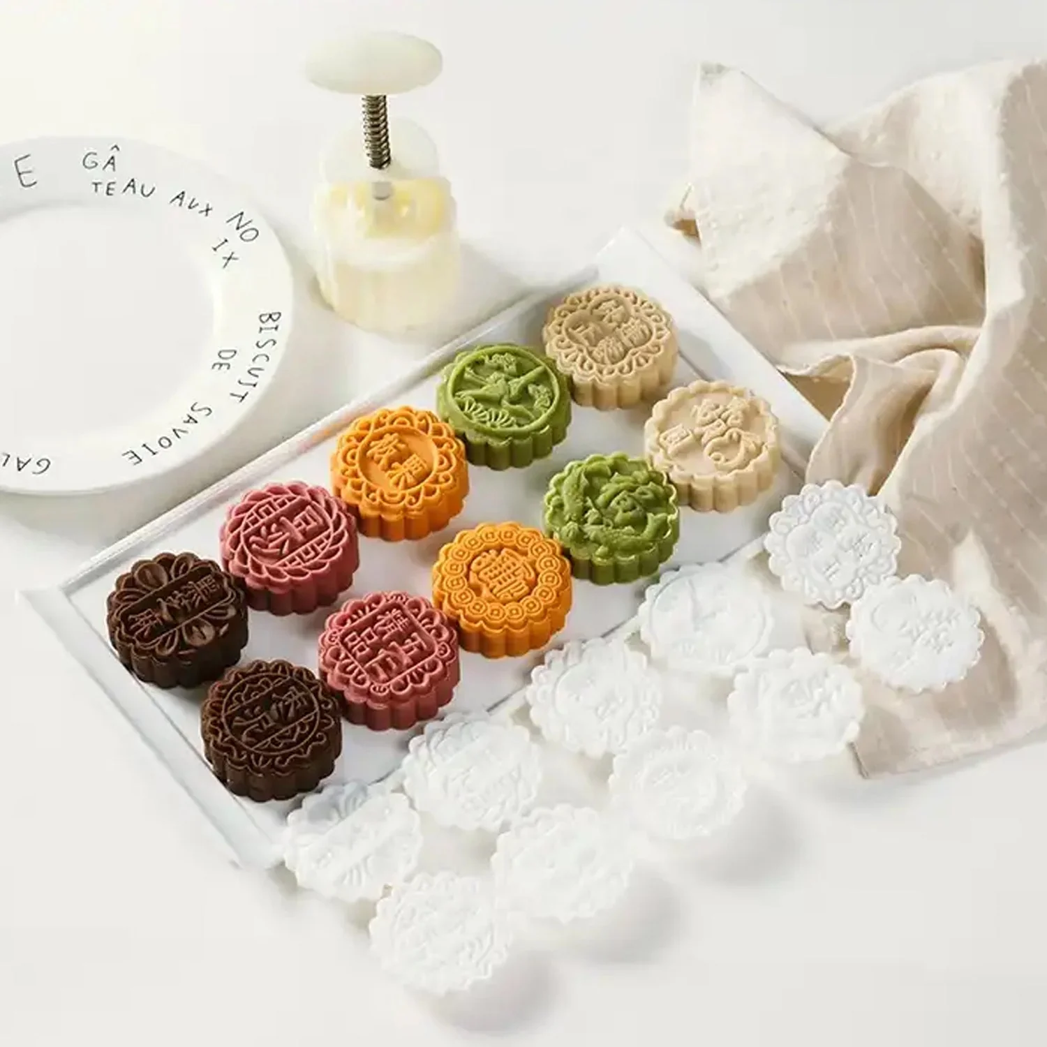 Mooncake Mold with 6 Stamps (1 Set) - Image 4