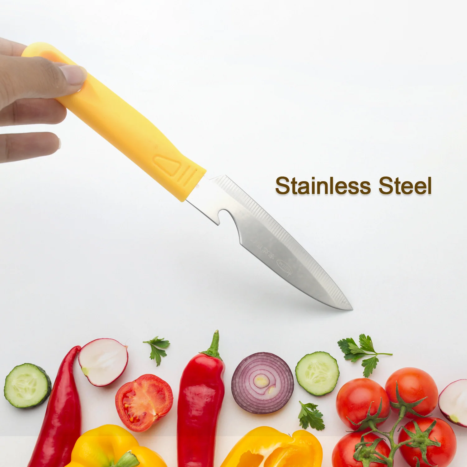 Stainless Steel Knife for Kitchen Use with Non-Slip Handle and Blade Cover 1 Pc - Image 5