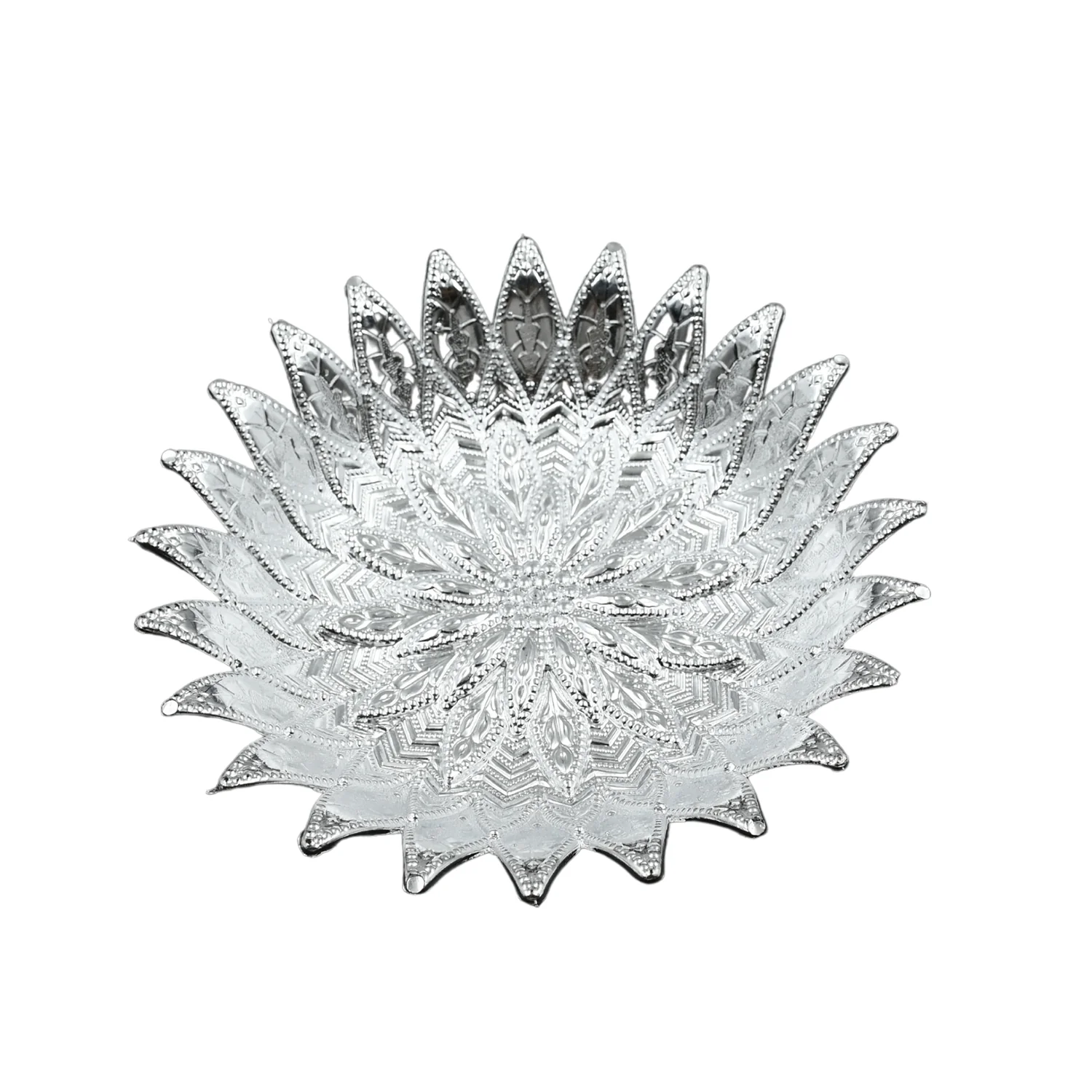 Plastic Silver Finish Serving Tray, Decorative Multipurpose Tray (1 Pc) - Image 4